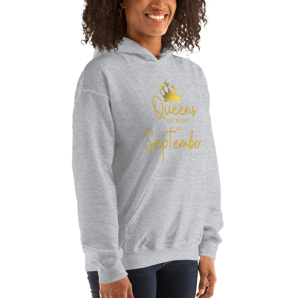 Queens Are Born In September Hoodie Birthday Gift