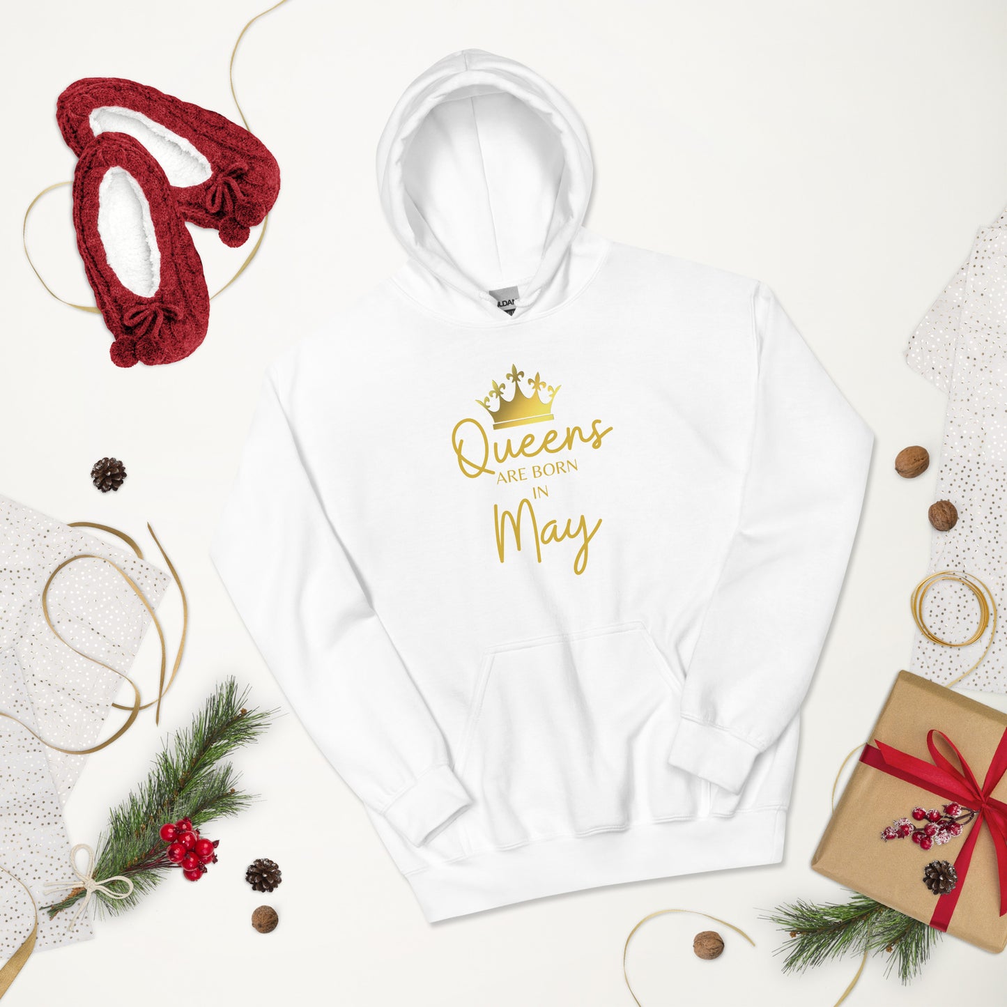 Queens Are Born In May Hoodie Birthday Gift