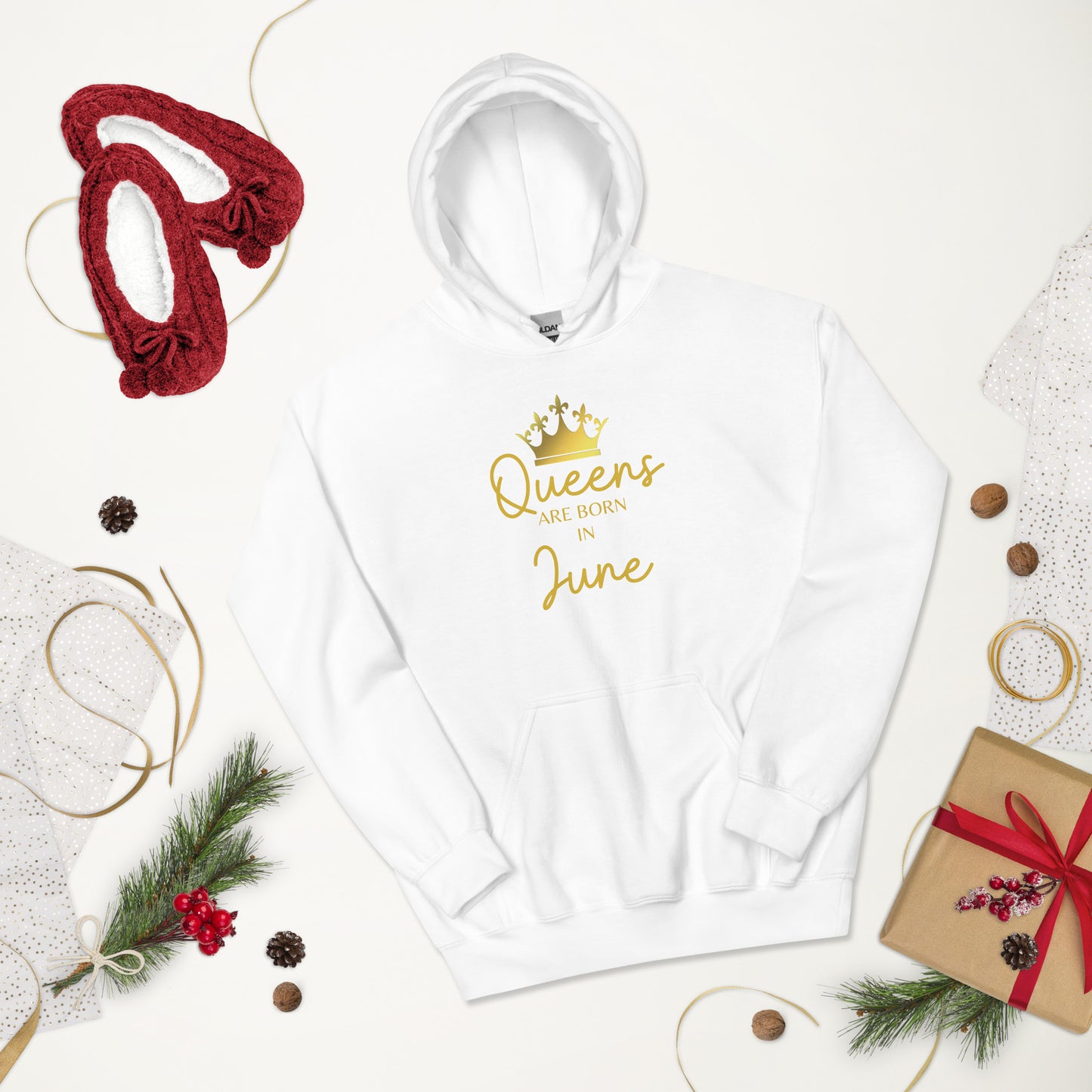 Queens Are Born In June Hoodie Birthday Gift