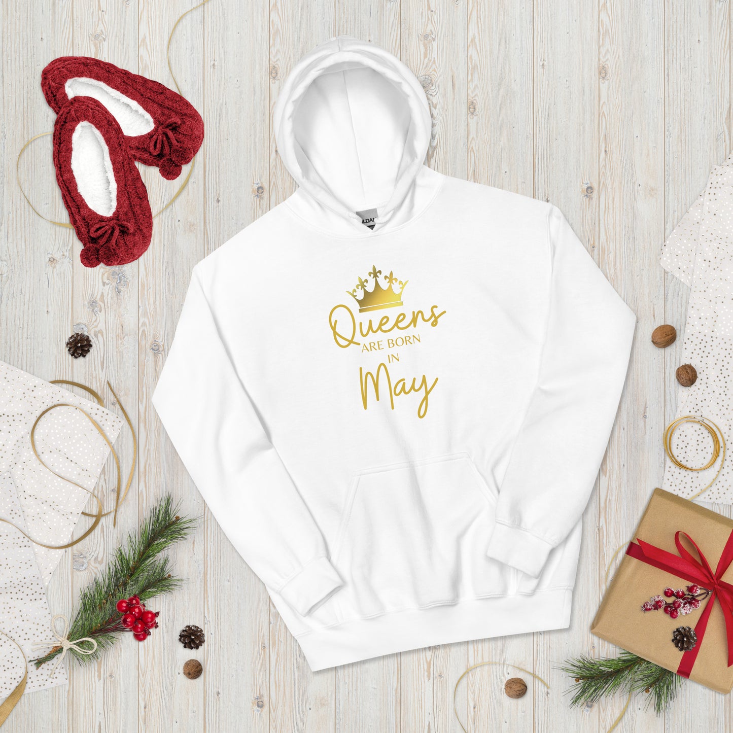 Queens Are Born In May Hoodie Birthday Gift