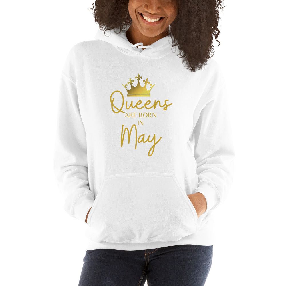 Queens Are Born In May Hoodie Birthday Gift