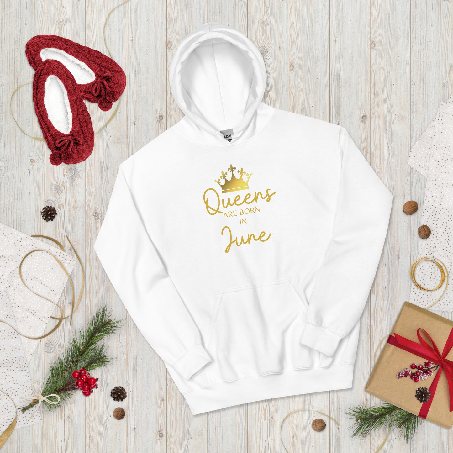 Queens Are Born In June Hoodie Birthday Gift