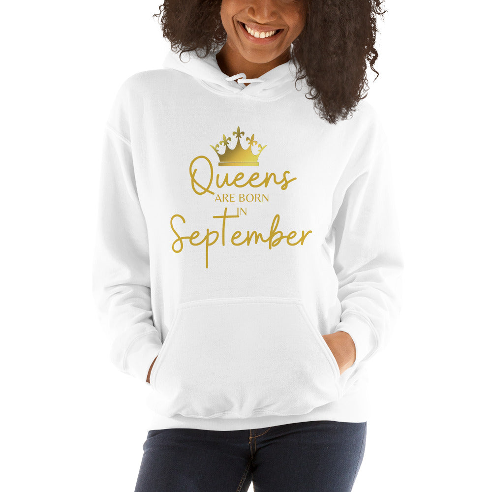 Queens Are Born In September Hoodie Birthday Gift