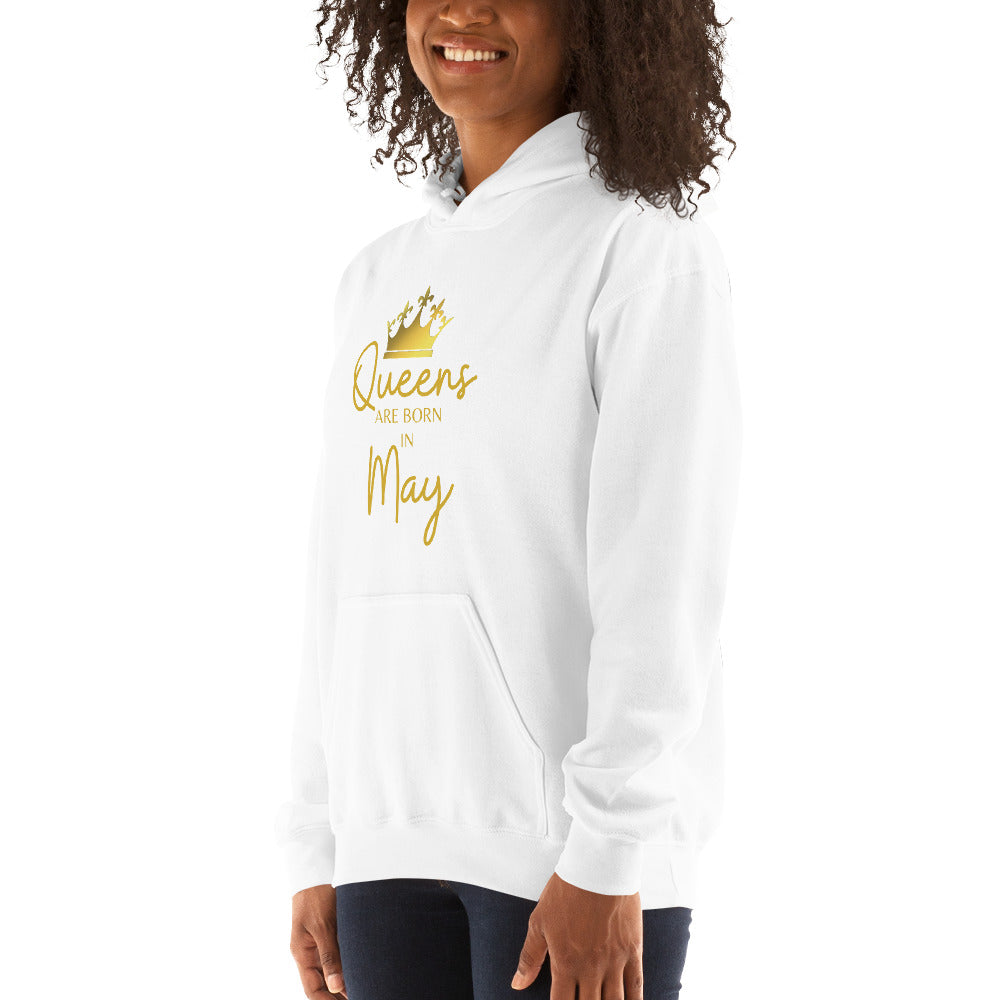 Queens Are Born In May Hoodie Birthday Gift