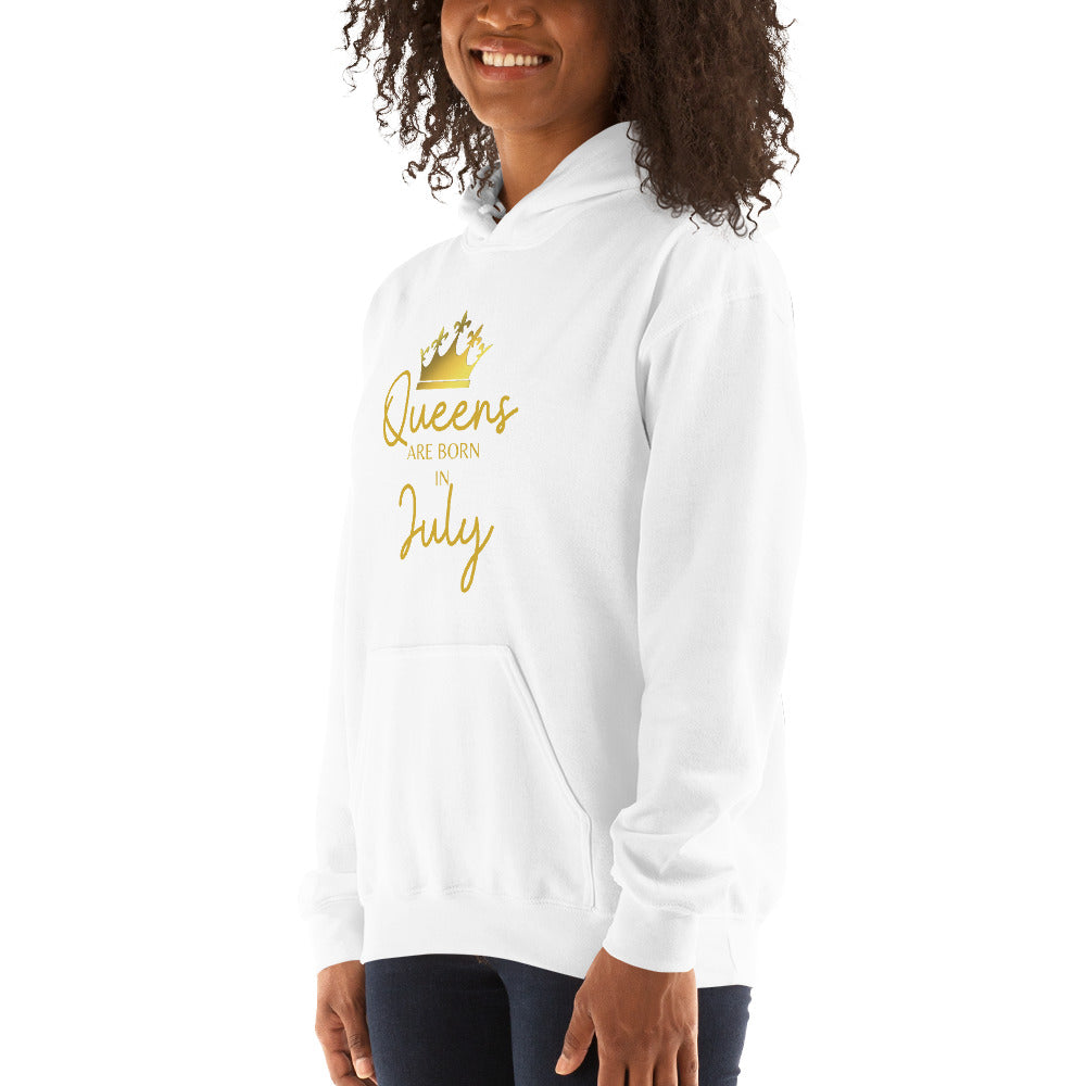 Queens Are Born In July Hoodie Birthday Gift