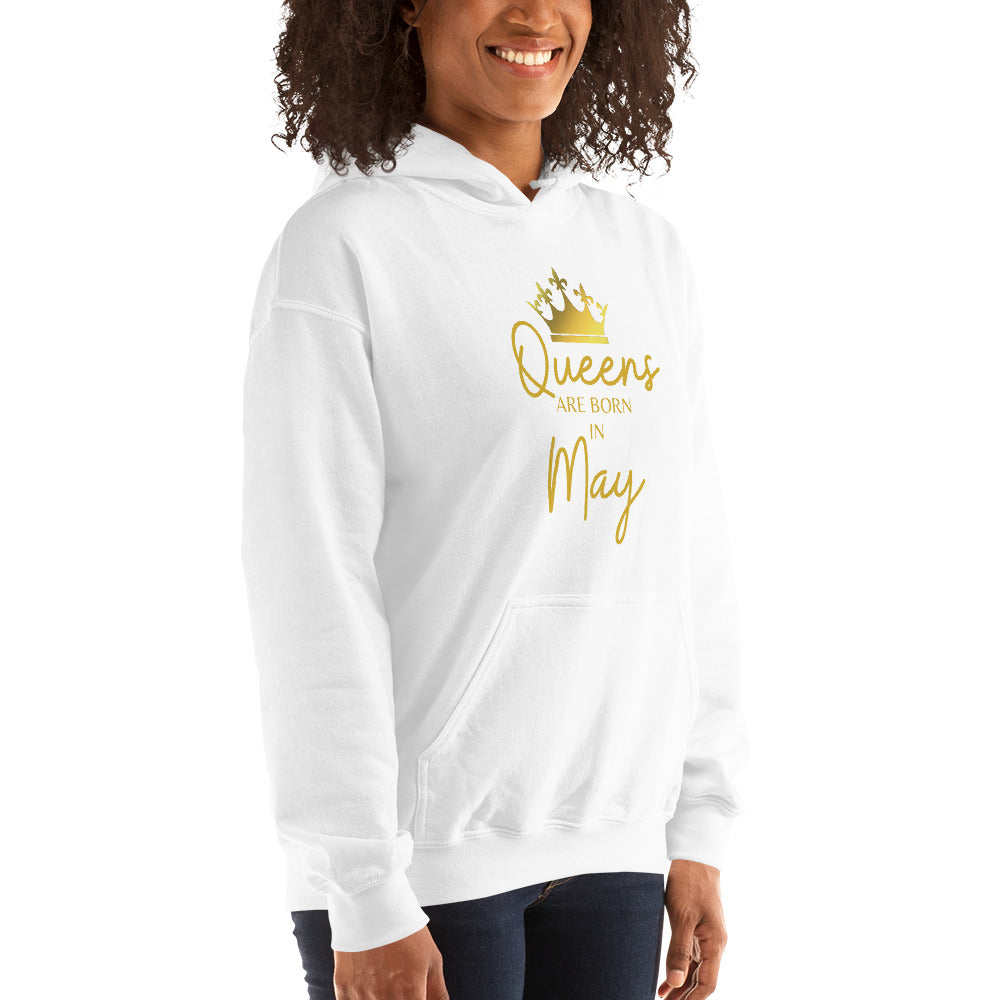 Queens Are Born In May Hoodie Birthday Gift