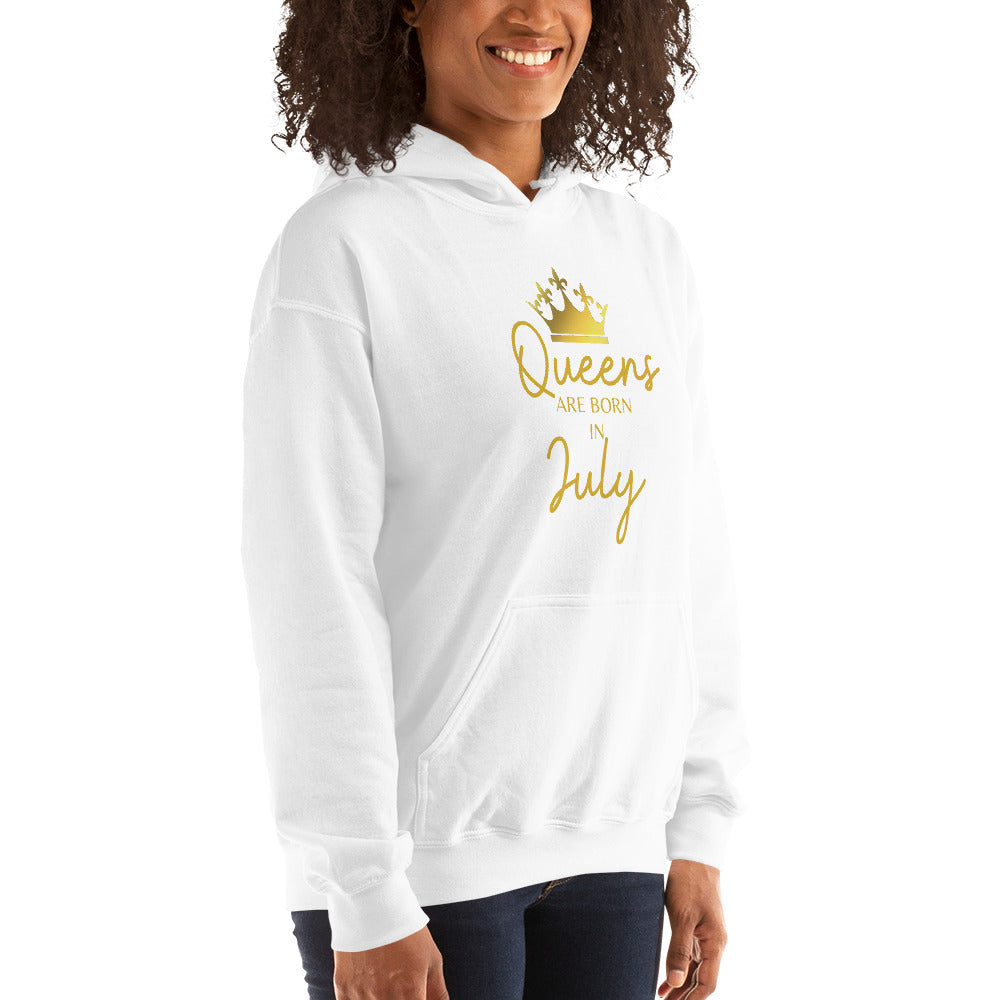 Queens Are Born In July Hoodie Birthday Gift