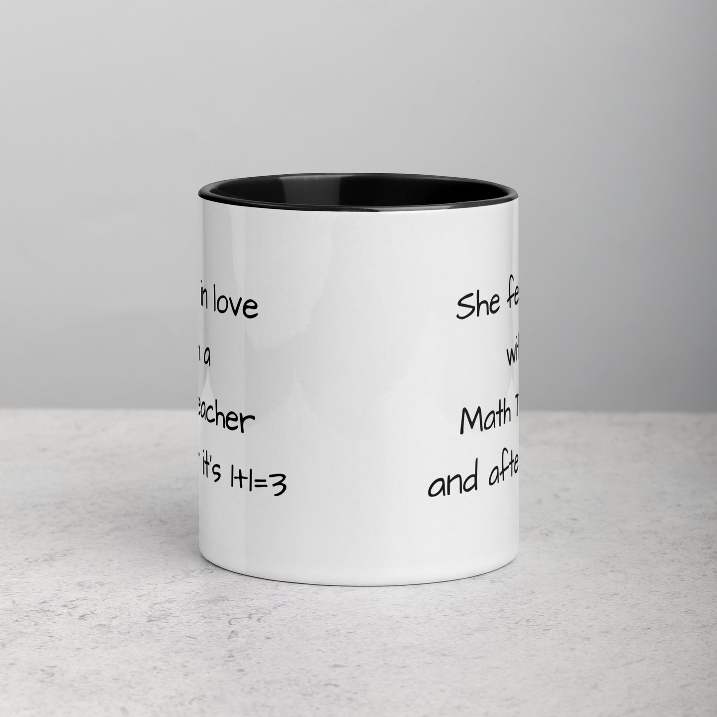 Math Teacher Mug with Color Inside