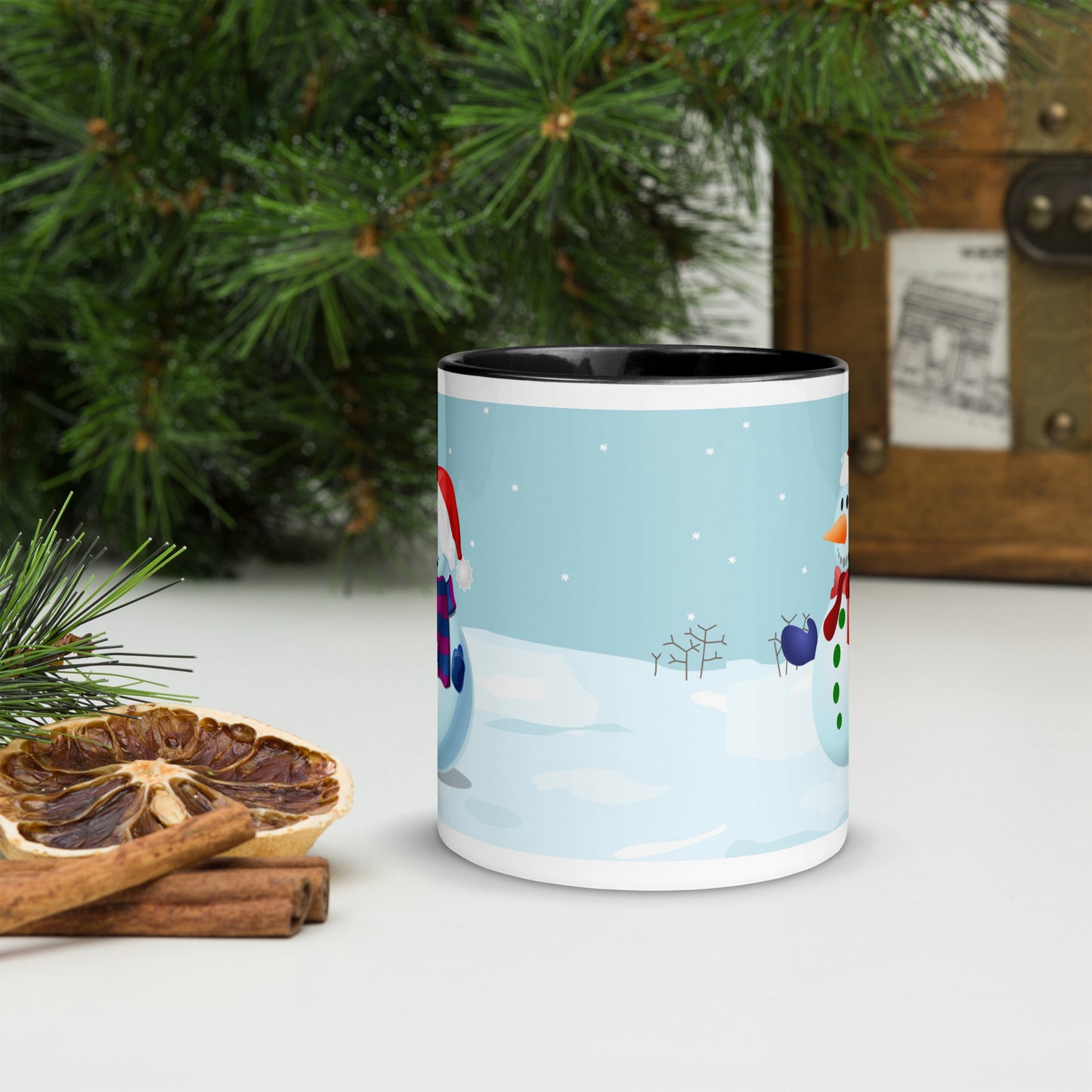 Snowy Mug with Colour Inside