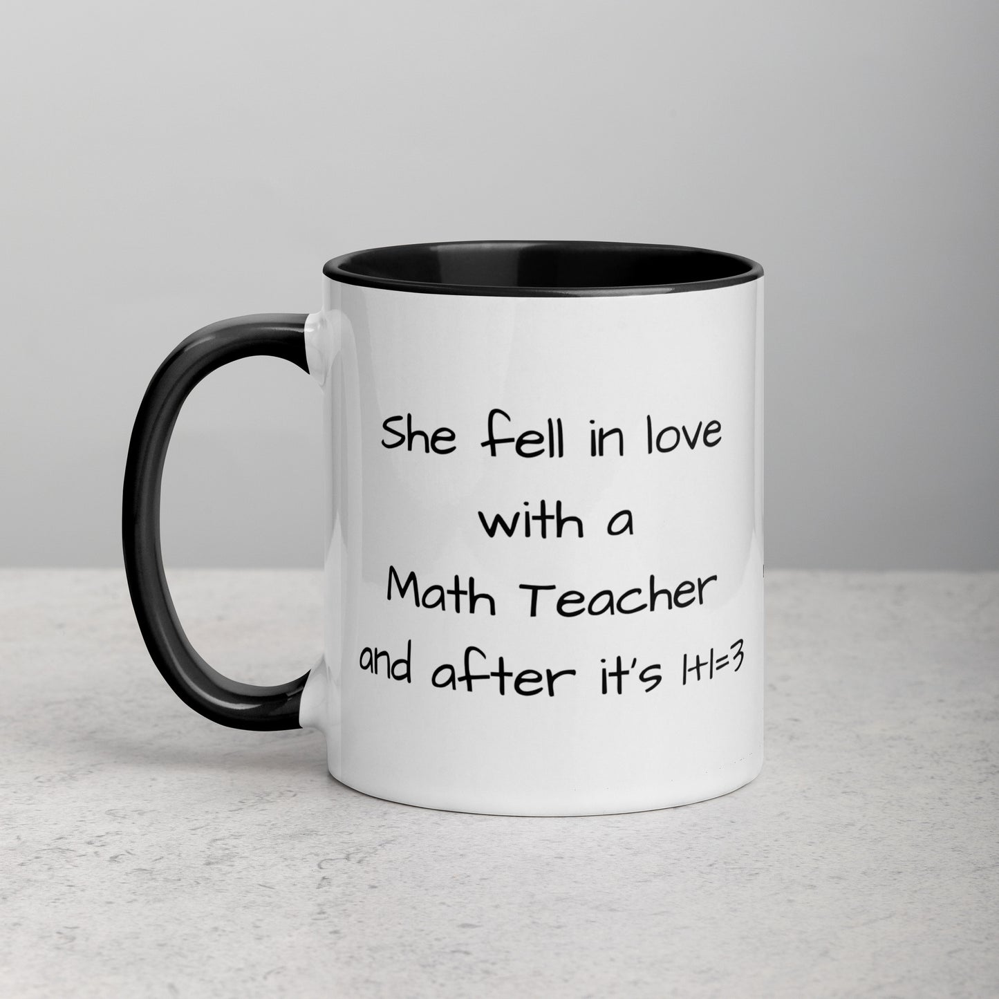 Math Teacher Mug with Color Inside