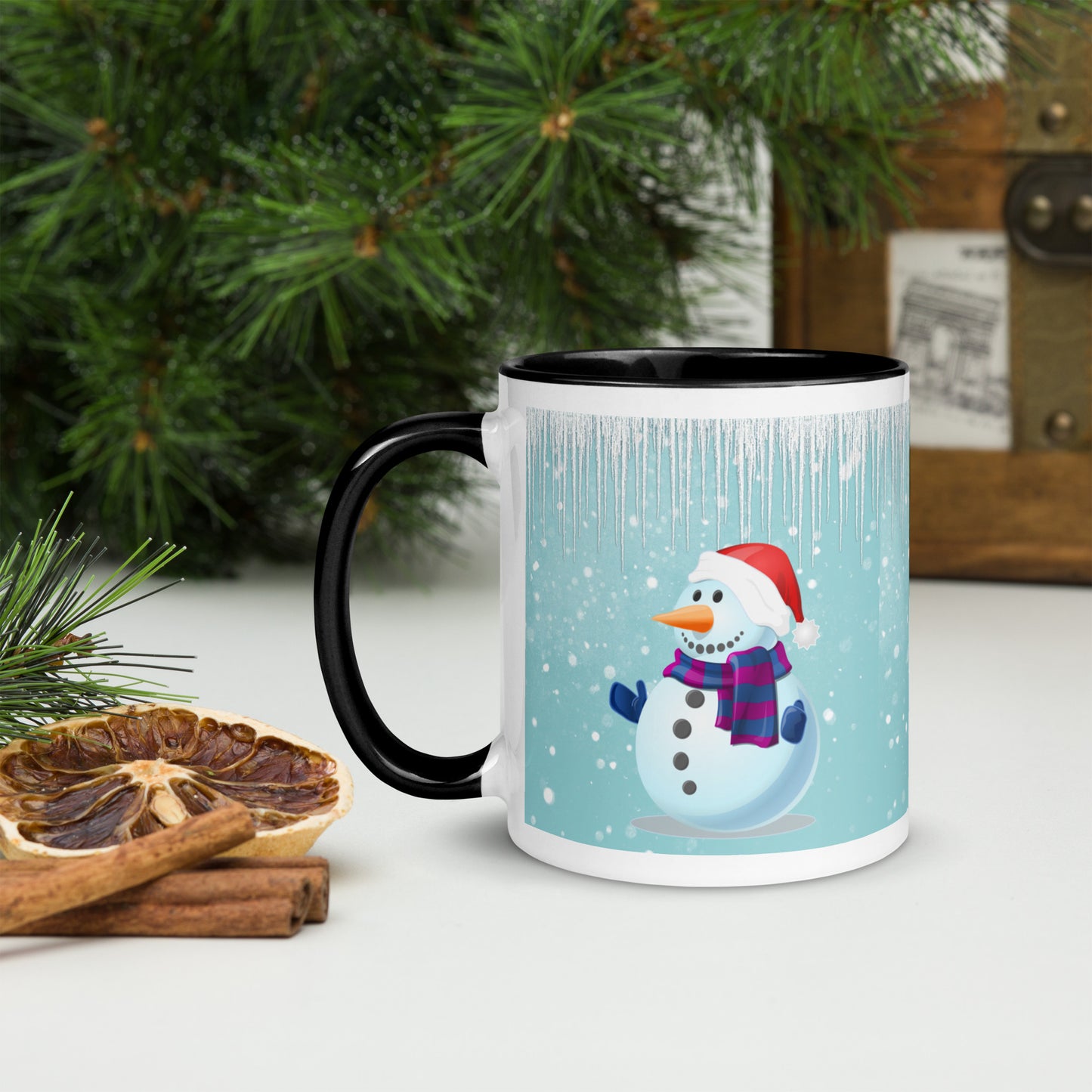 Snowmen 2 Mug with Colour Inside