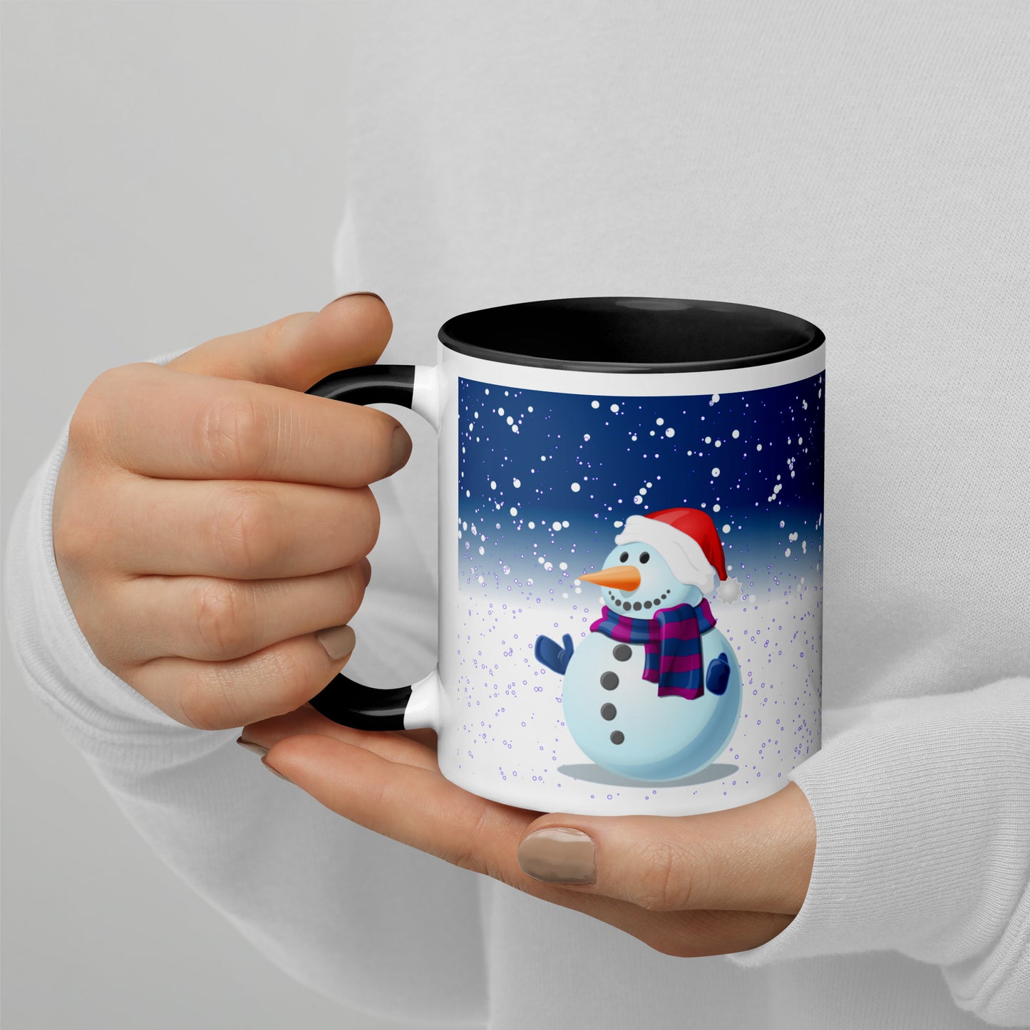 Snowman Mug with Colour Inside