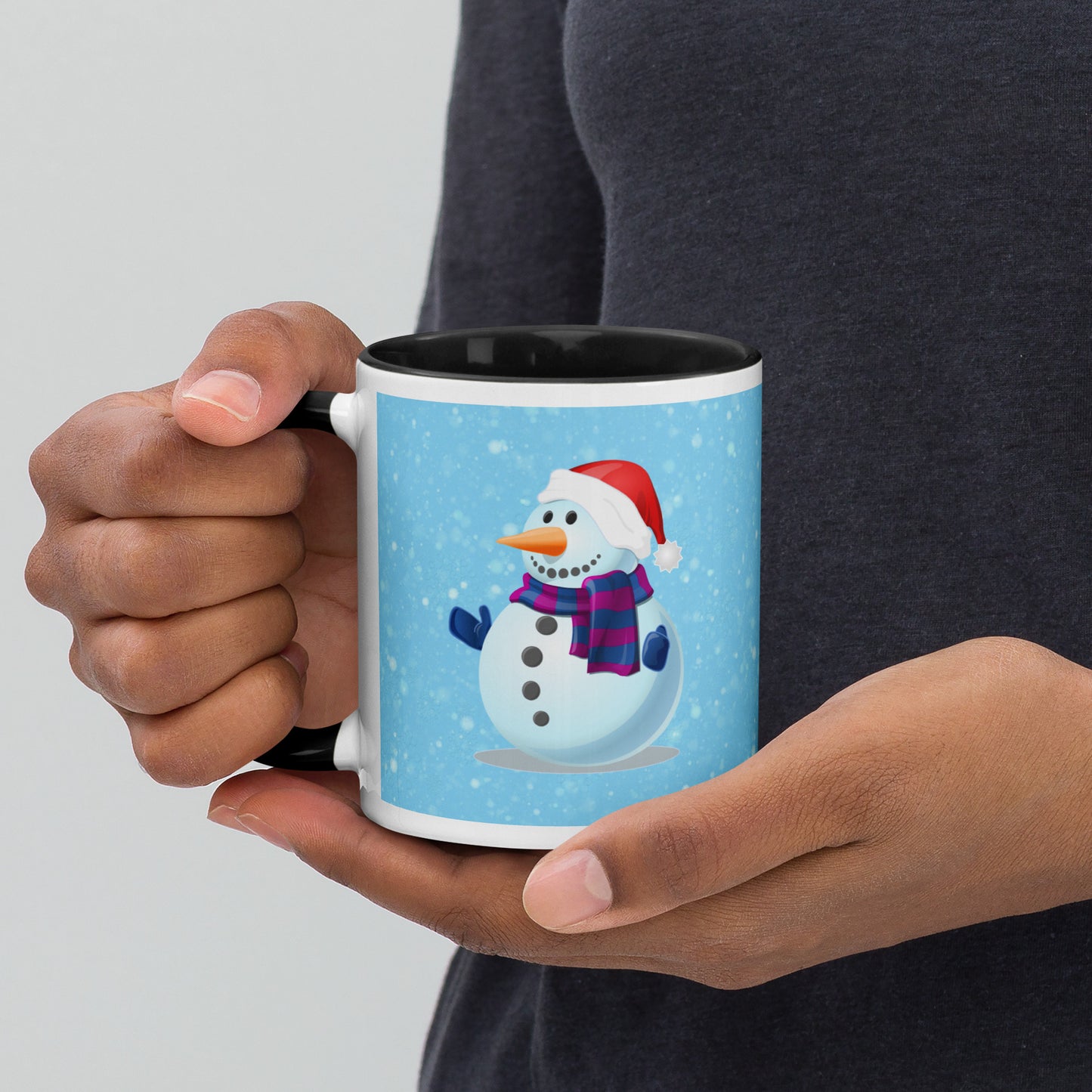 Snowflakes Mug with Colour Inside