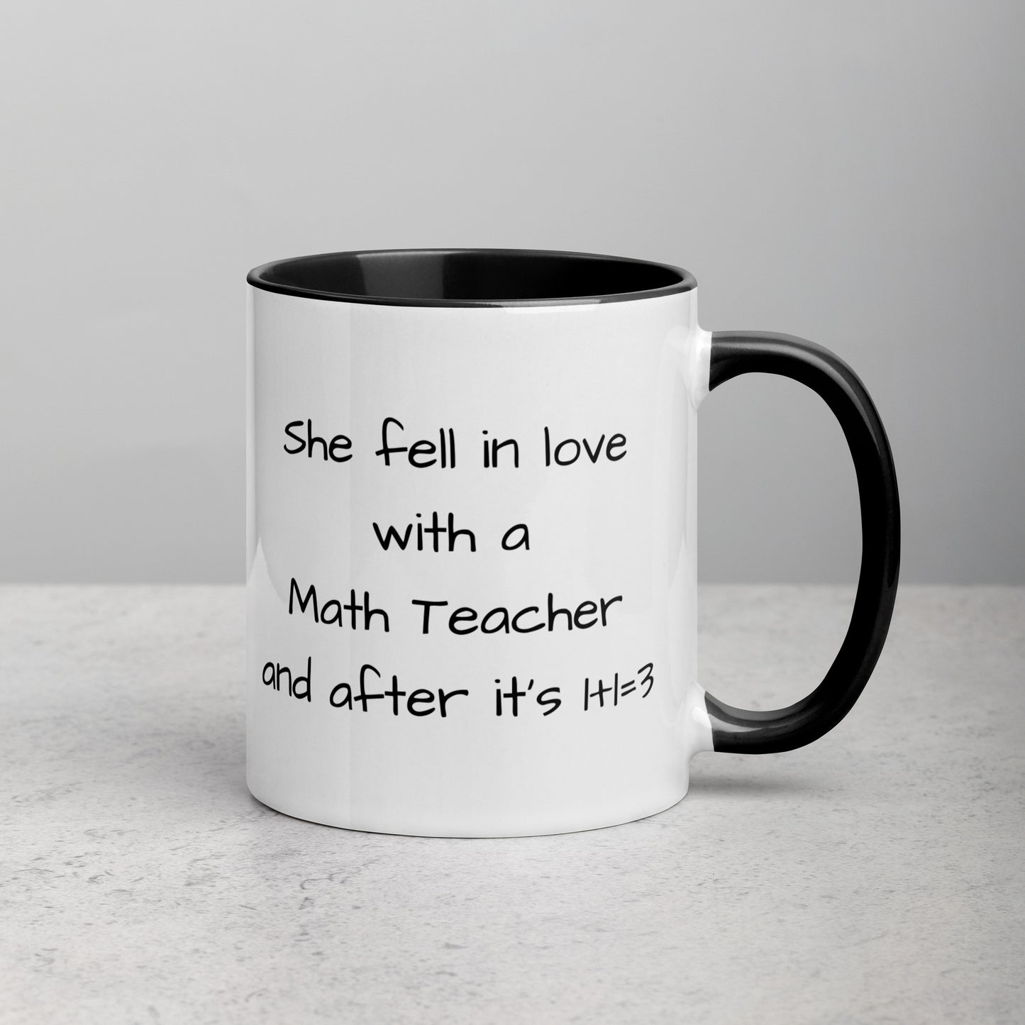 Math Teacher Mug with Color Inside