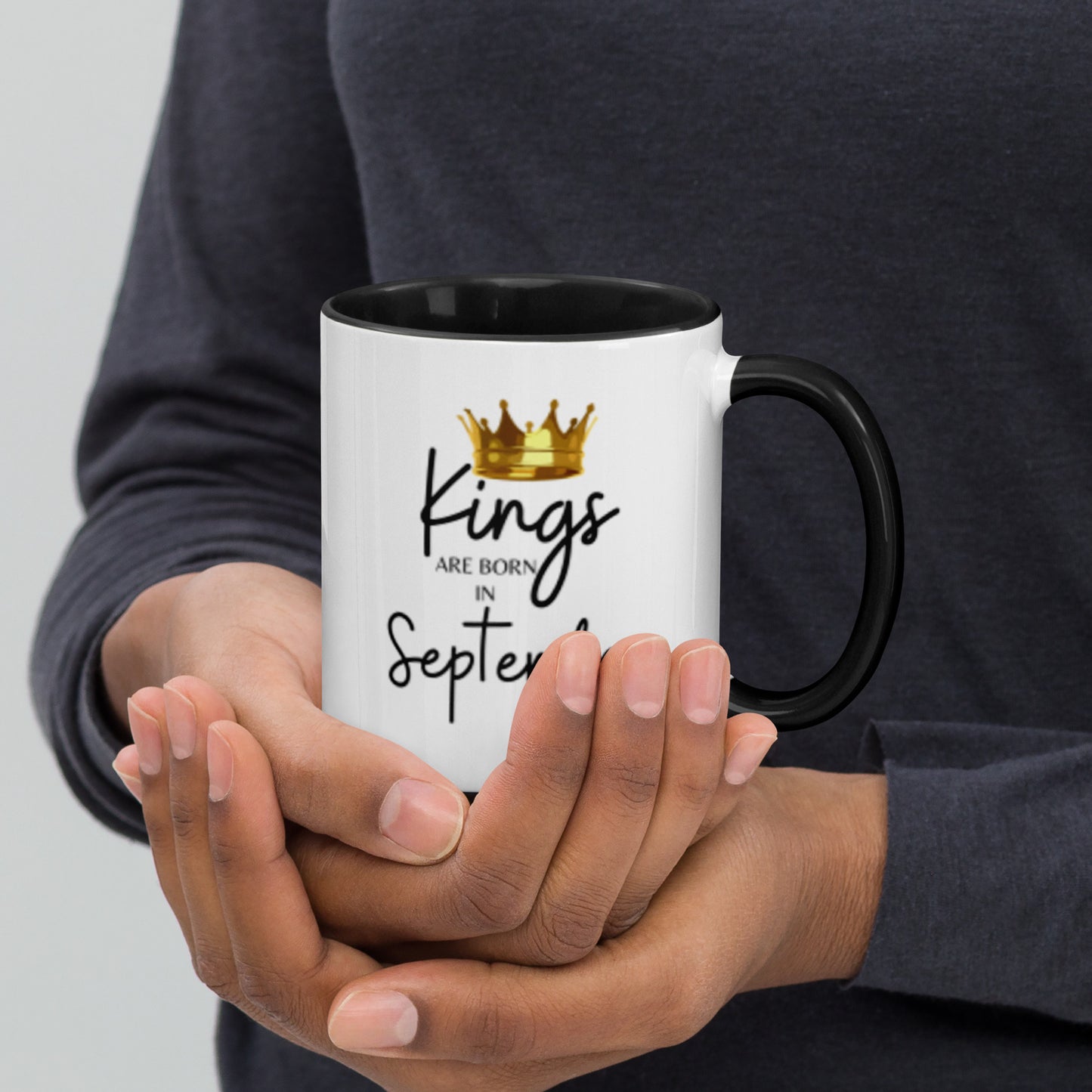 Kings Are Born In September Mug with Colour Inside