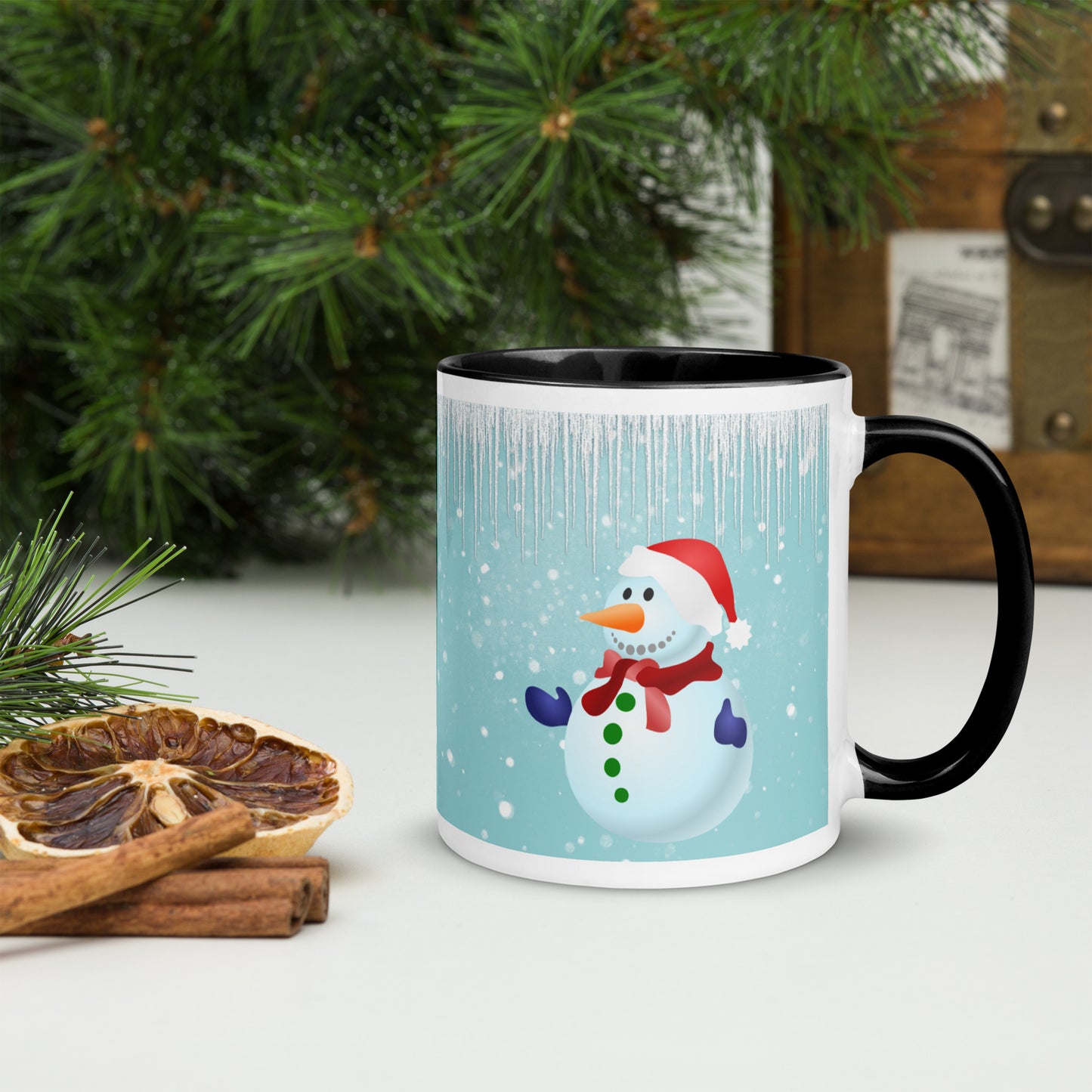 Snowmen 2 Mug with Colour Inside