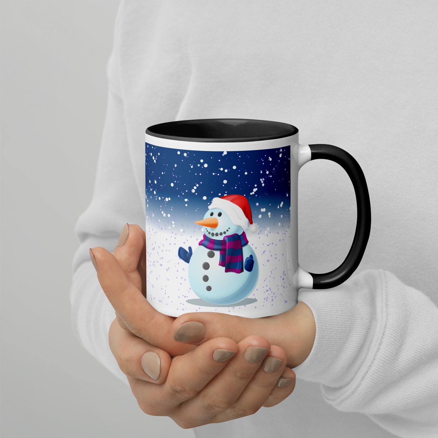 Snowman Mug with Colour Inside