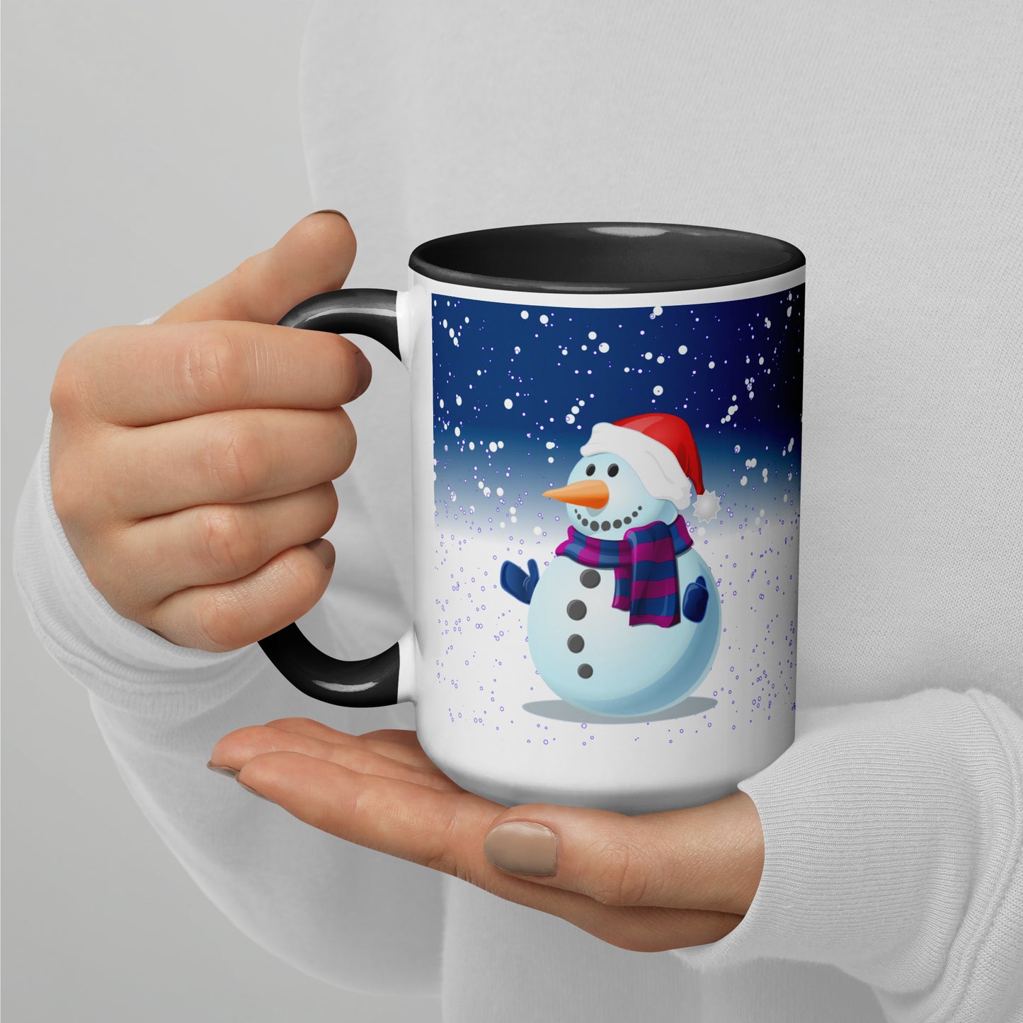 Snowman Mug with Colour Inside