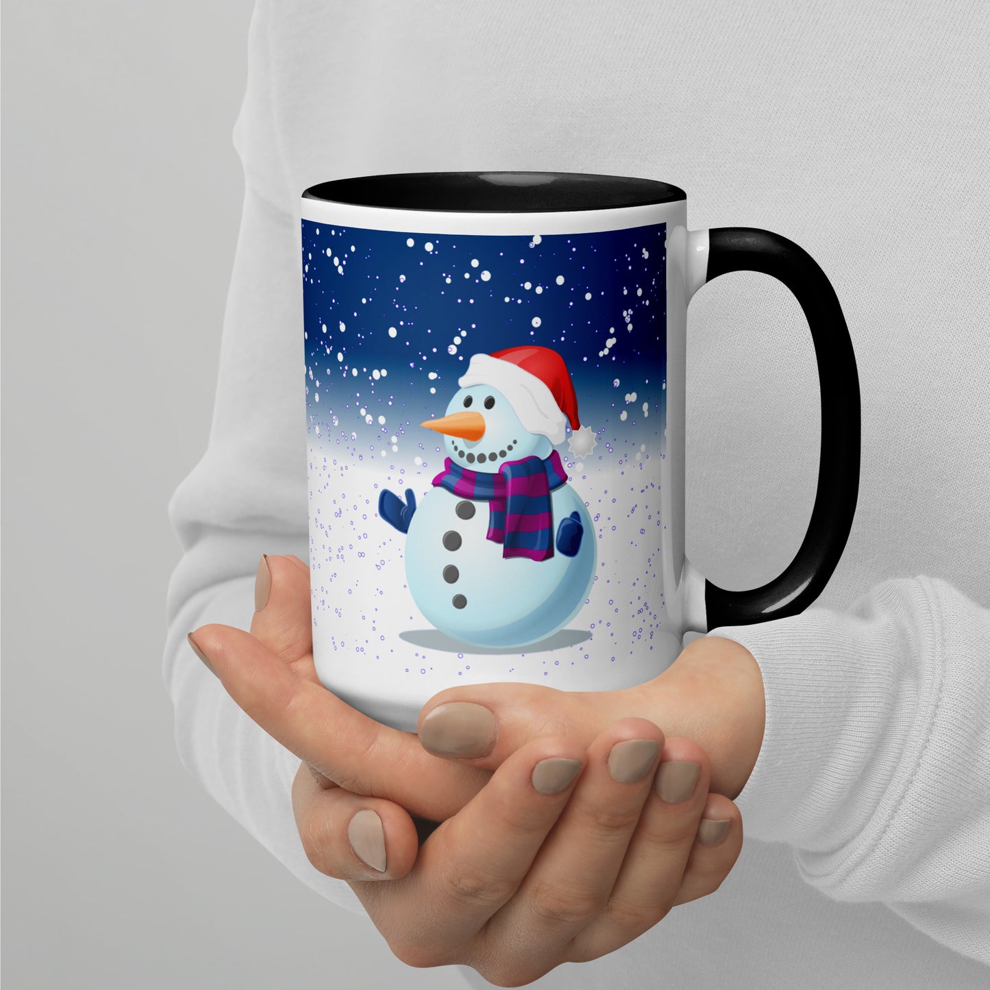 Snowman Mug with Colour Inside