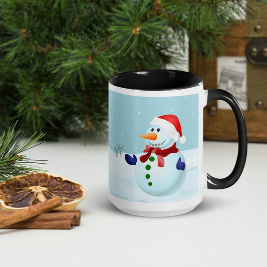 Snowy Mug with Colour Inside