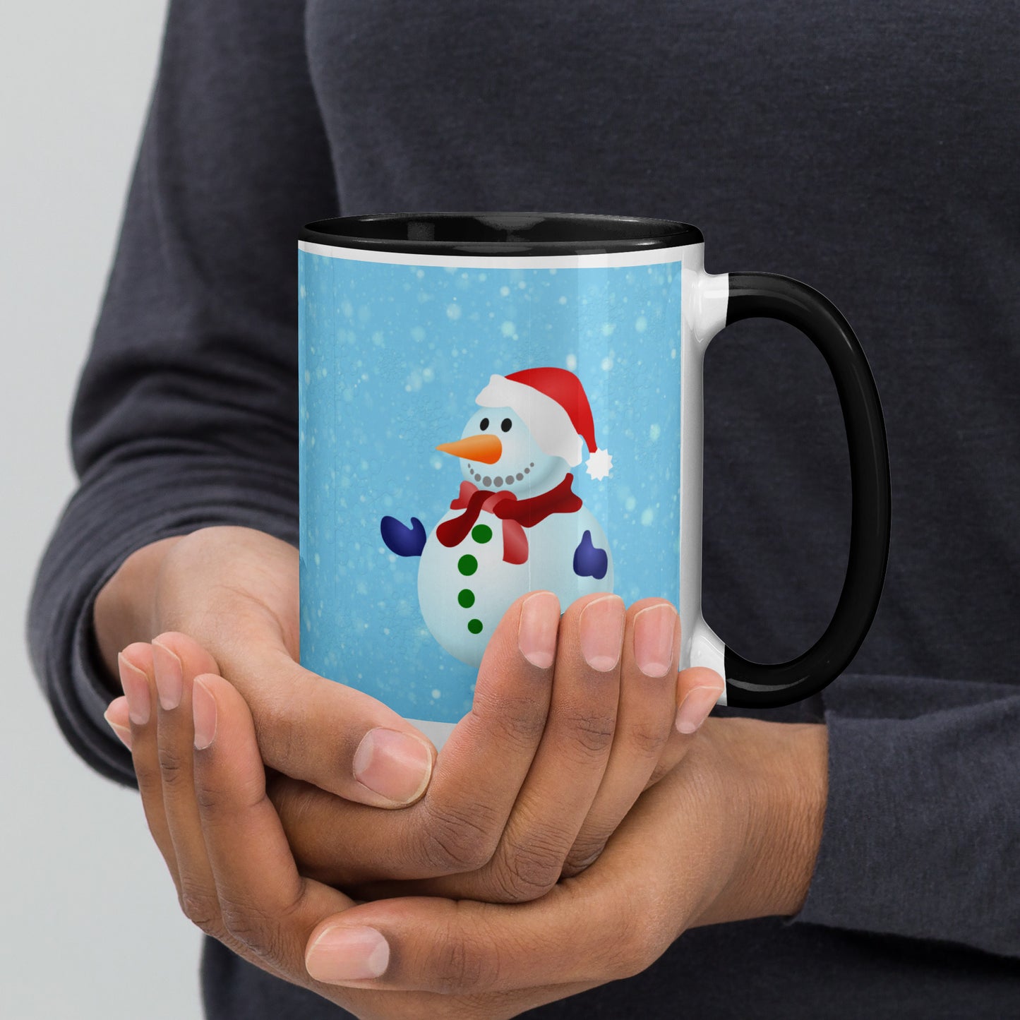 Snowflakes Mug with Colour Inside