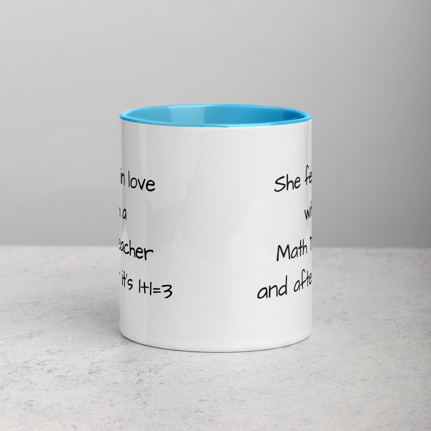 Math Teacher Mug with Color Inside