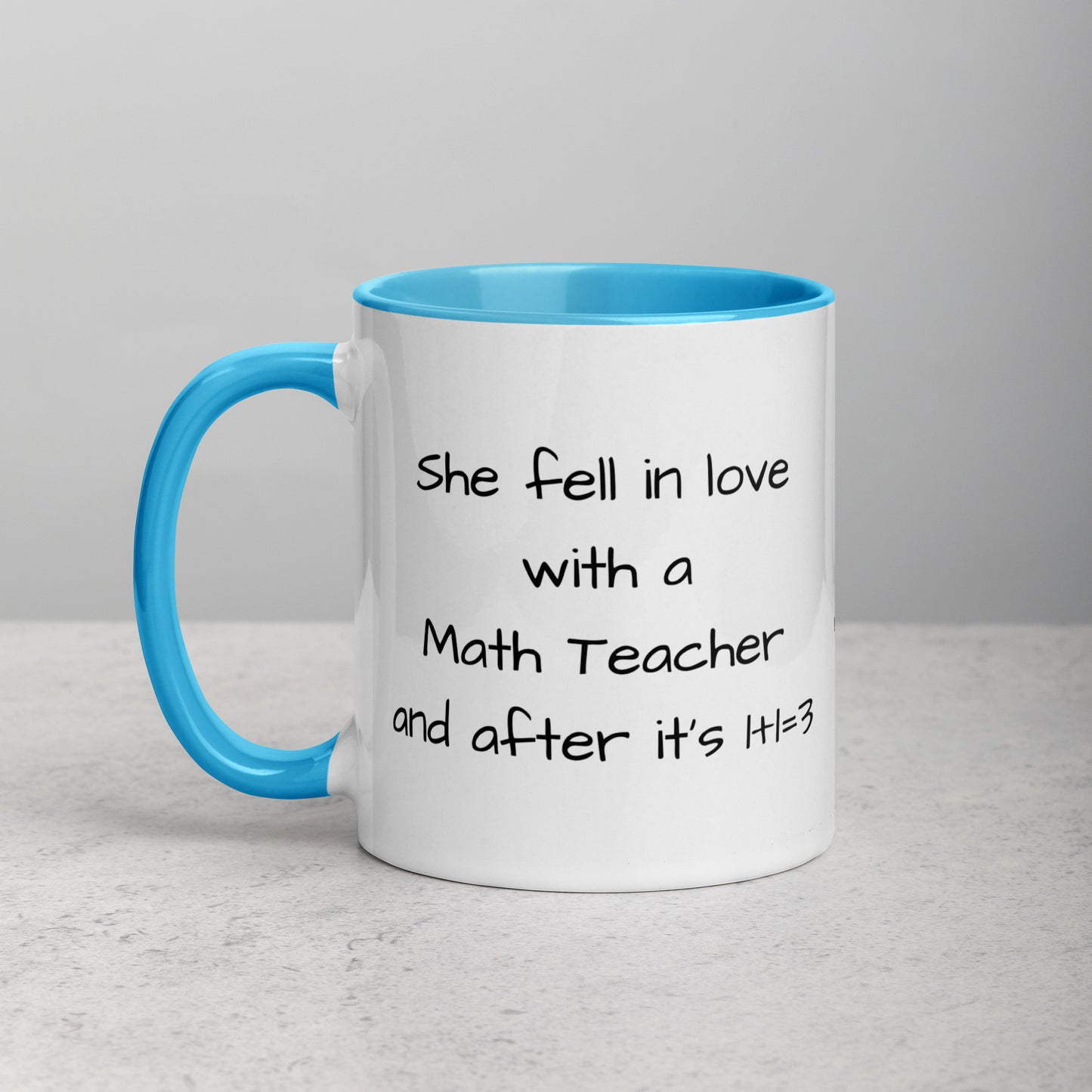 Math Teacher Mug with Color Inside