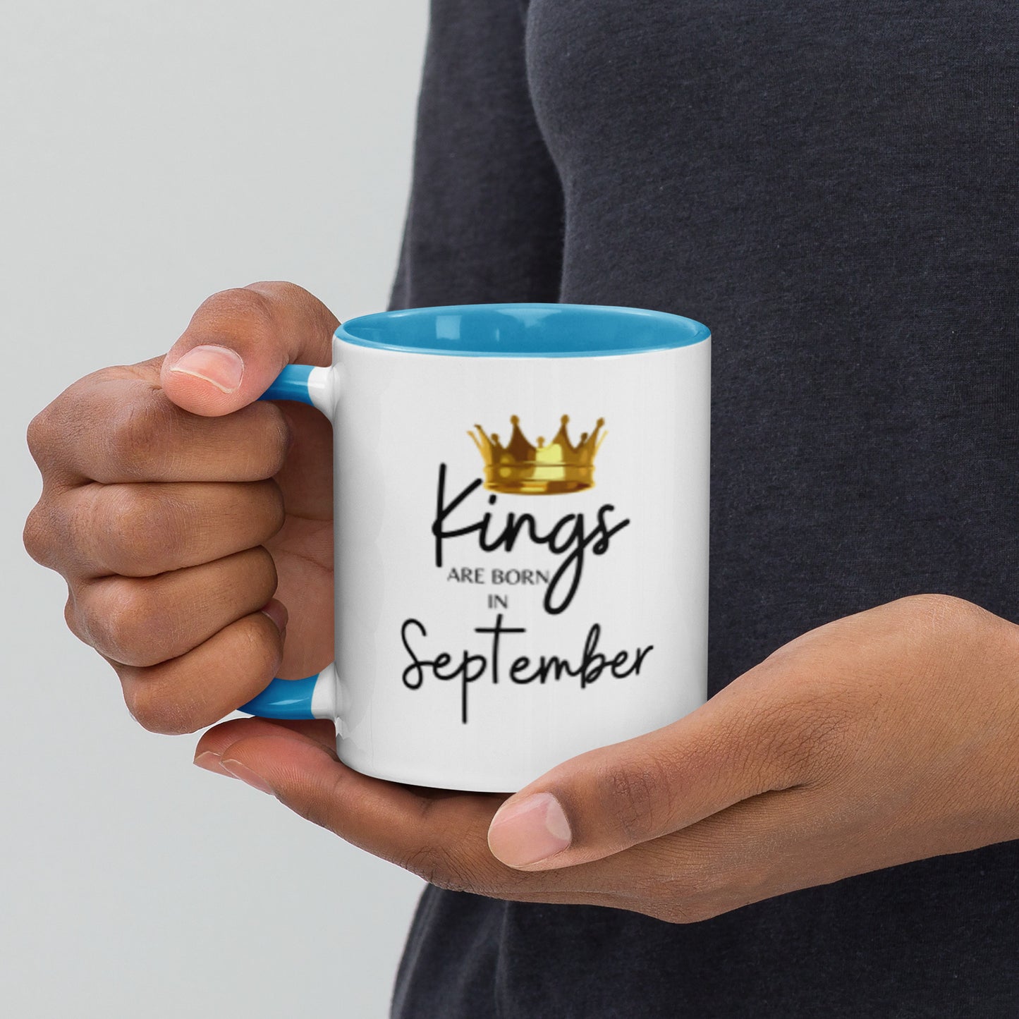 Kings Are Born In September Mug with Colour Inside