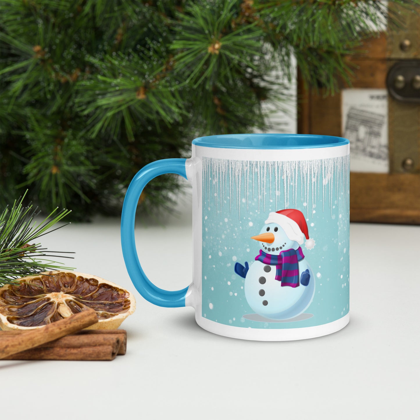 Snowmen 2 Mug with Colour Inside