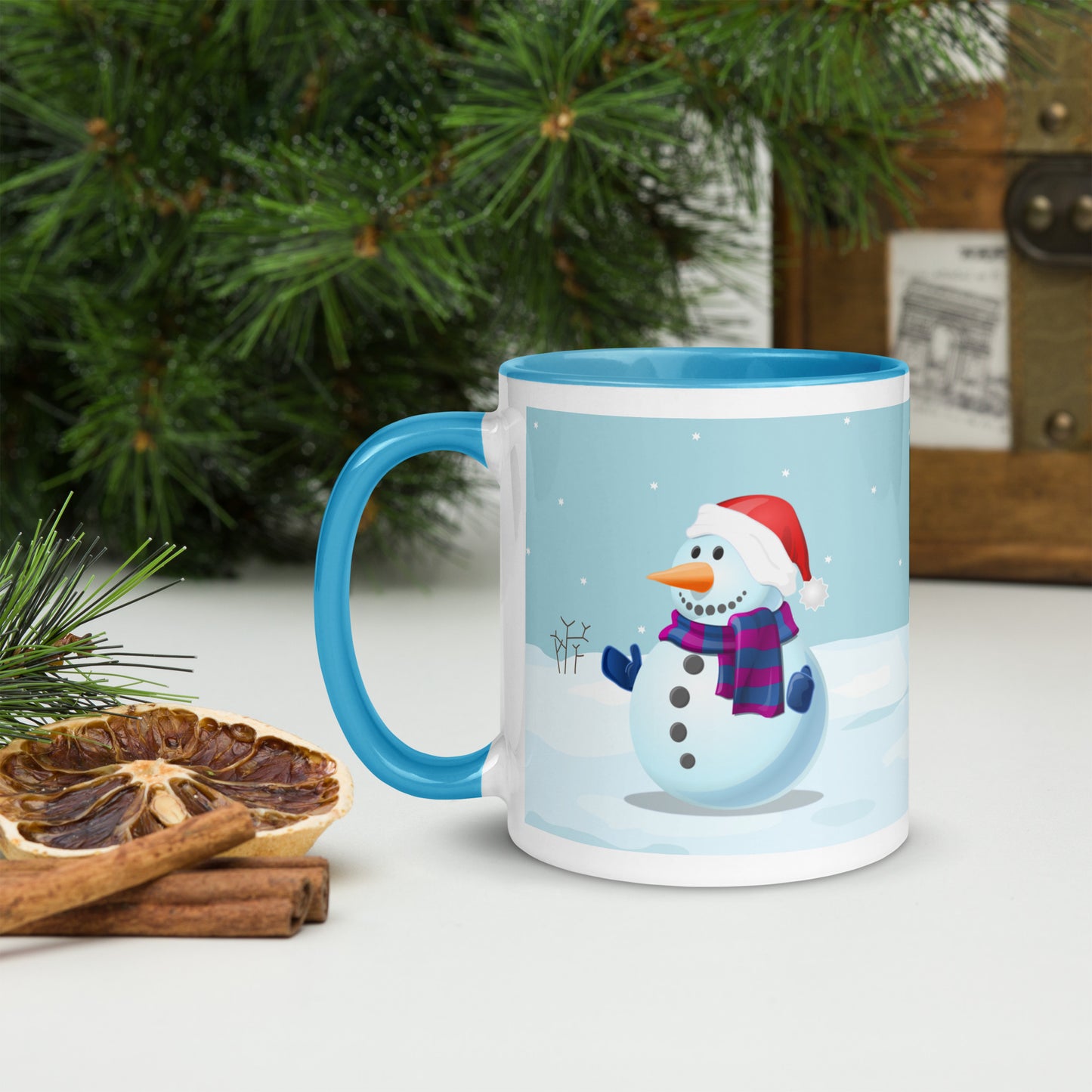 Snowy Mug with Colour Inside