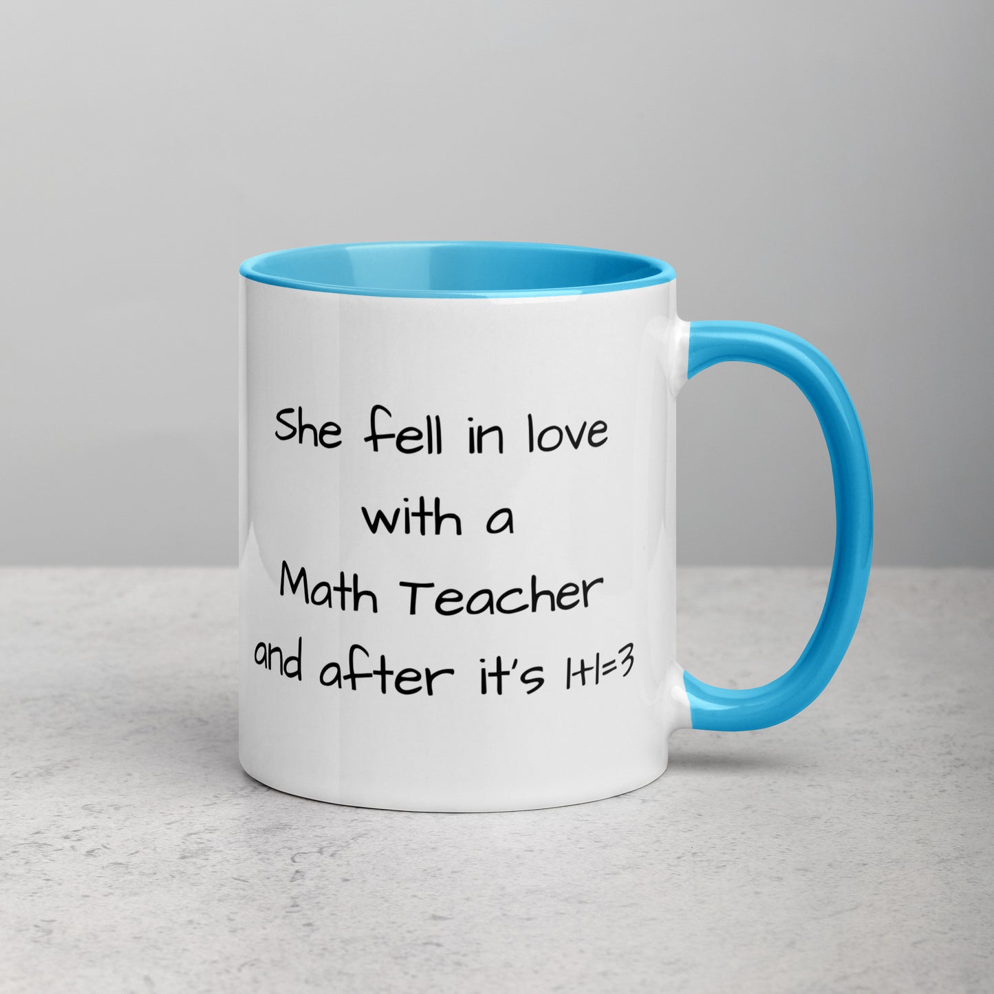 Math Teacher Mug with Color Inside