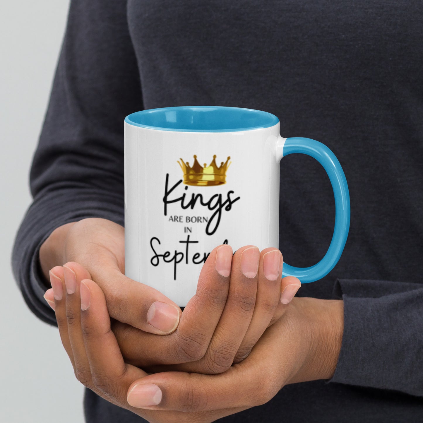 Kings Are Born In September Mug with Colour Inside