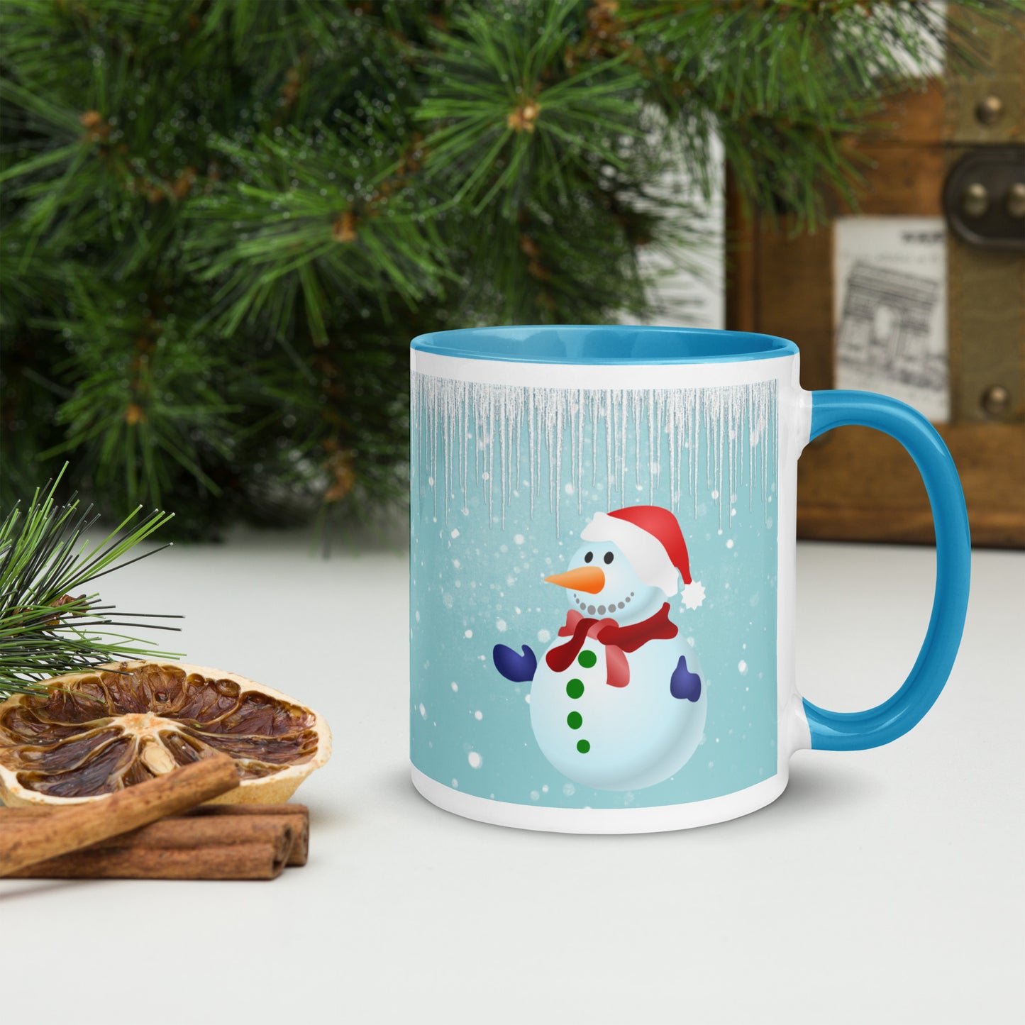 Snowmen 2 Mug with Colour Inside