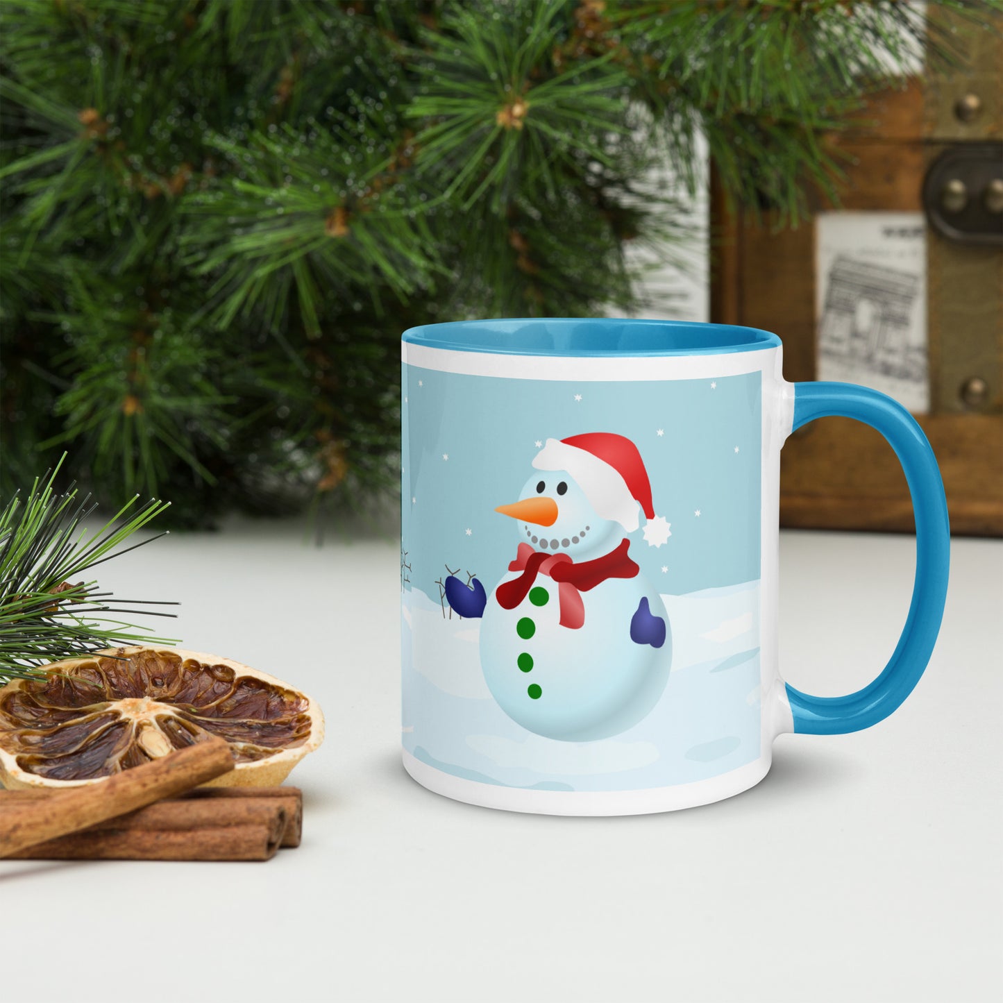 Snowy Mug with Colour Inside