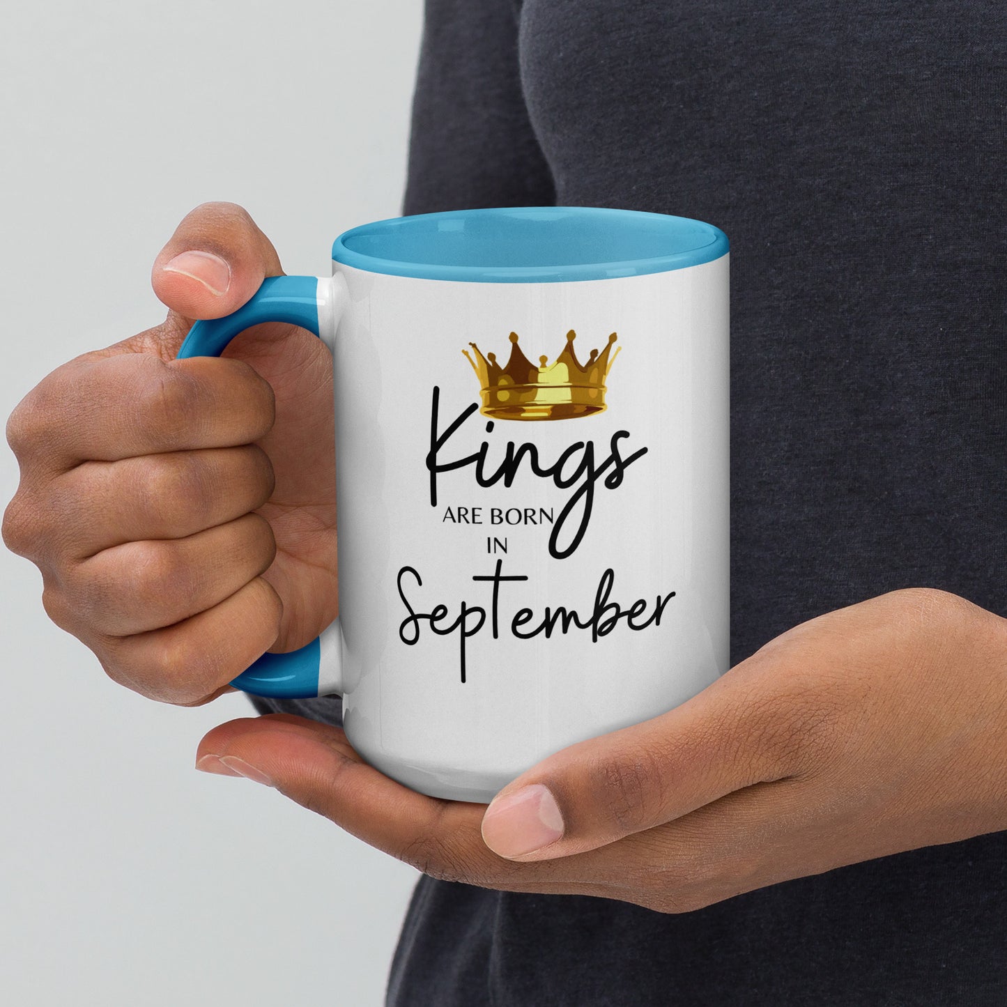 Kings Are Born In September Mug with Colour Inside