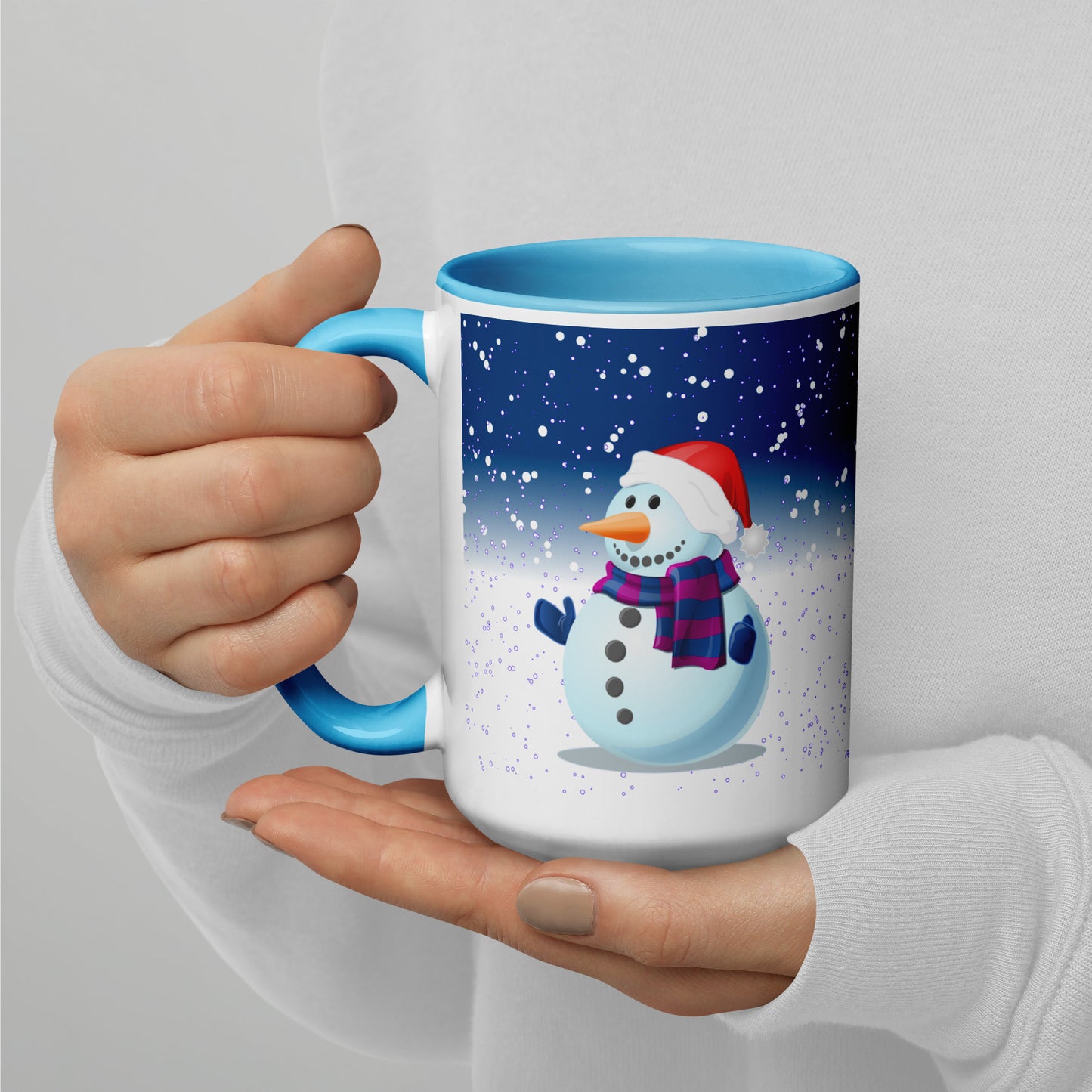 Snowman Mug with Colour Inside