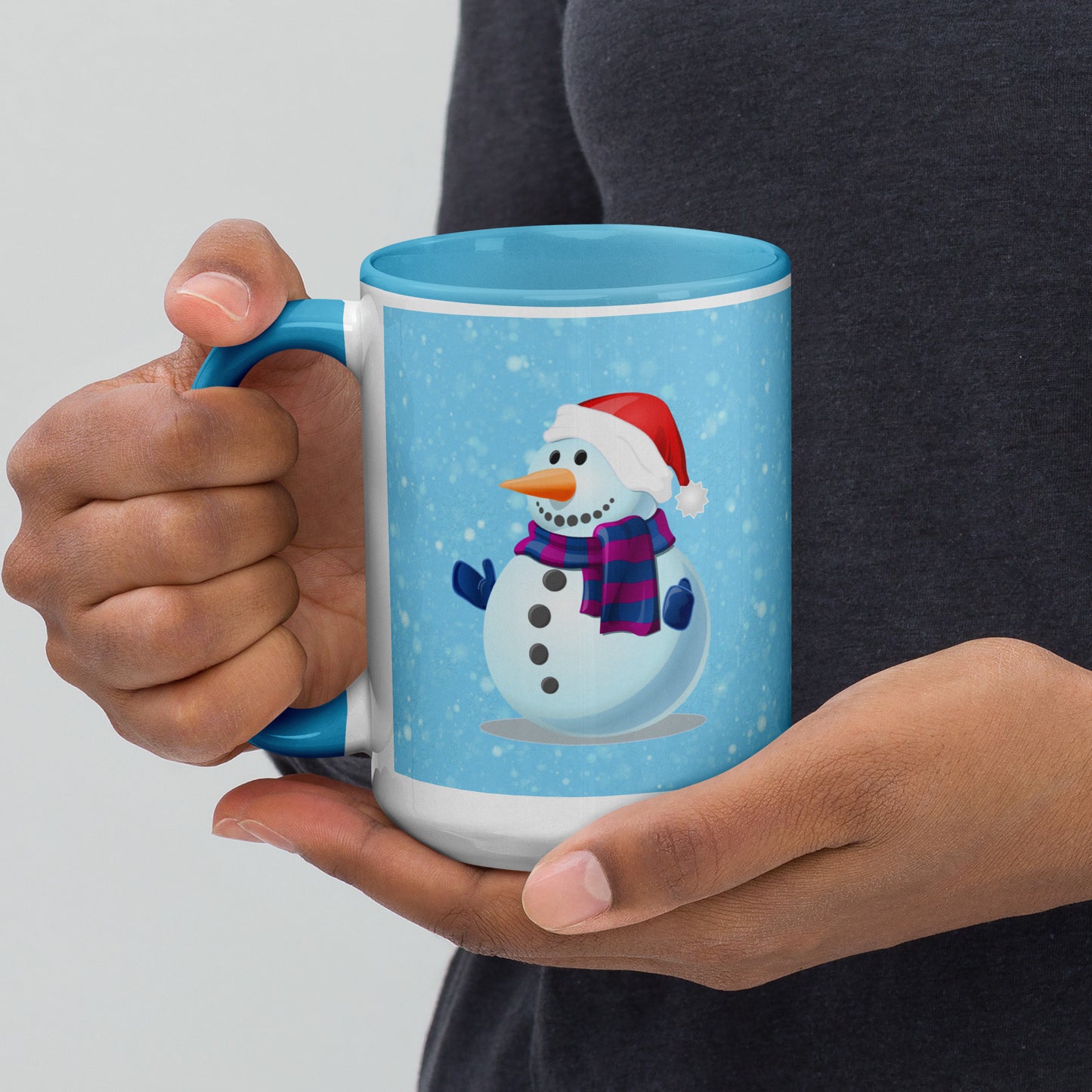 Snowflakes Mug with Colour Inside