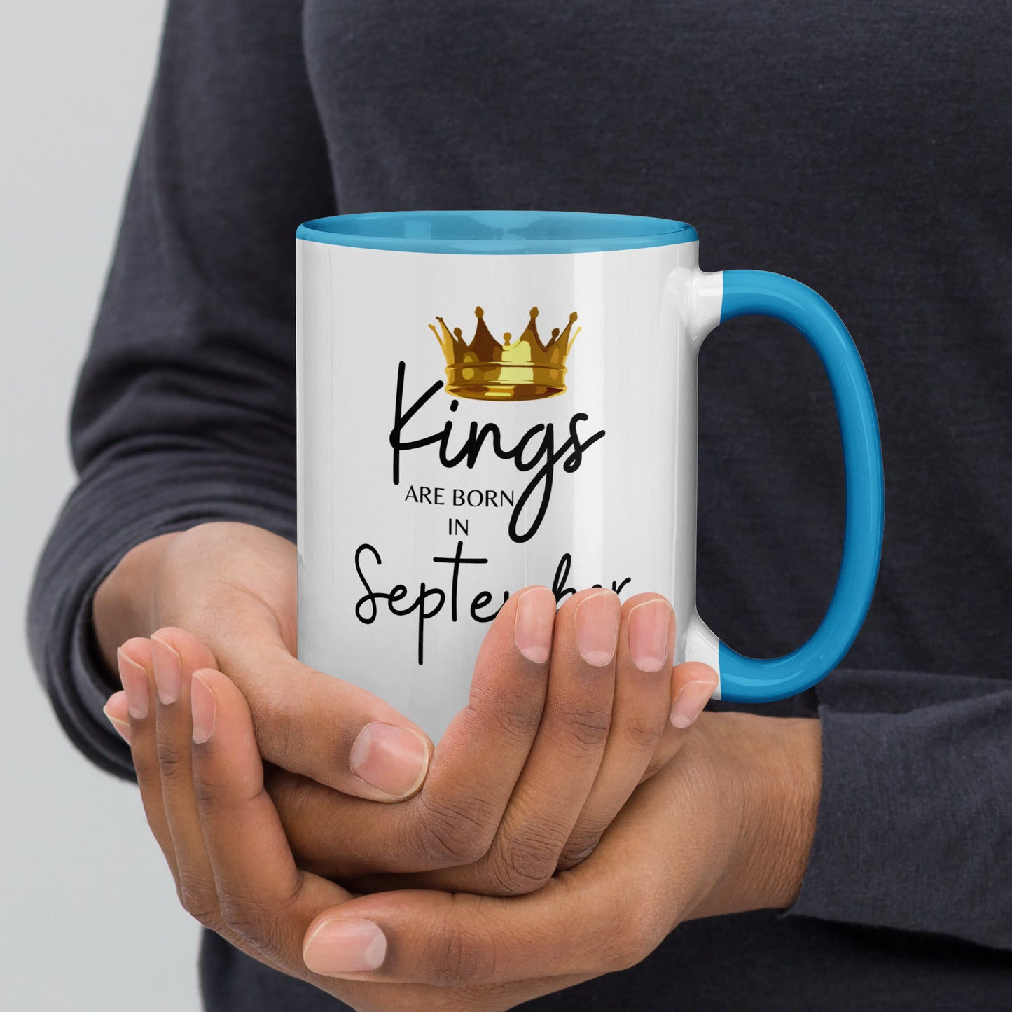 Kings Are Born In September Mug with Colour Inside