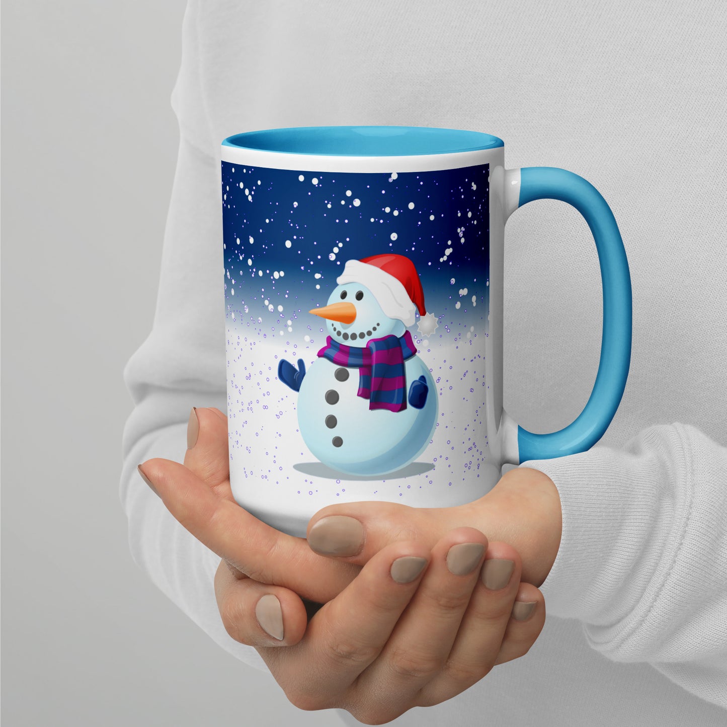 Snowman Mug with Colour Inside