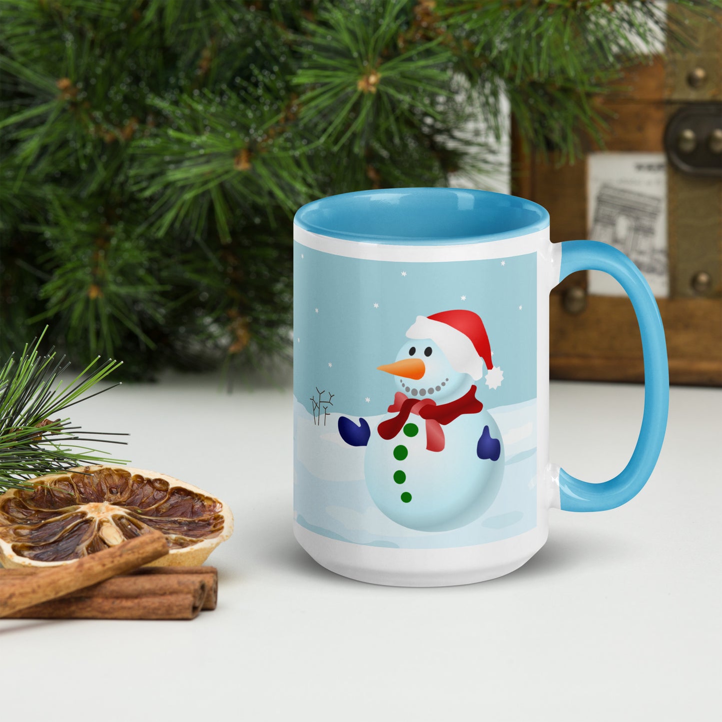 Snowy Mug with Colour Inside