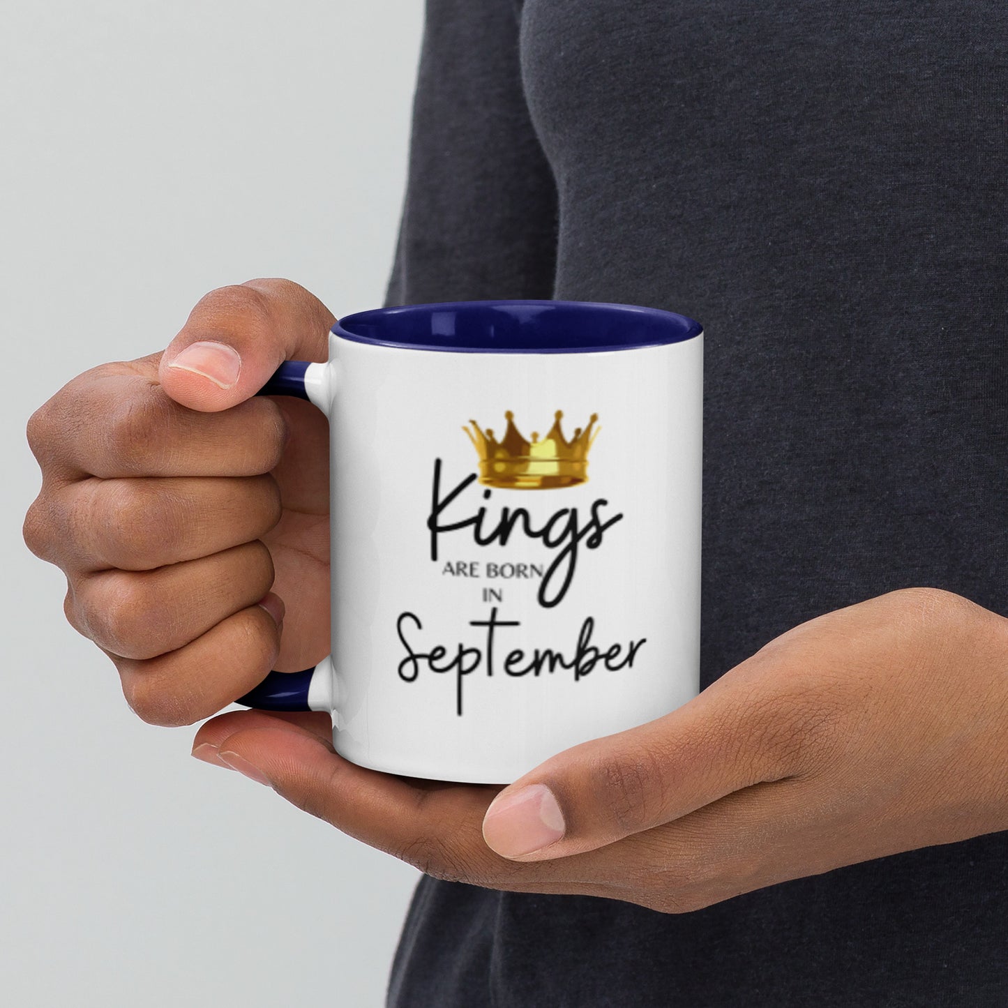 Kings Are Born In September Mug with Colour Inside