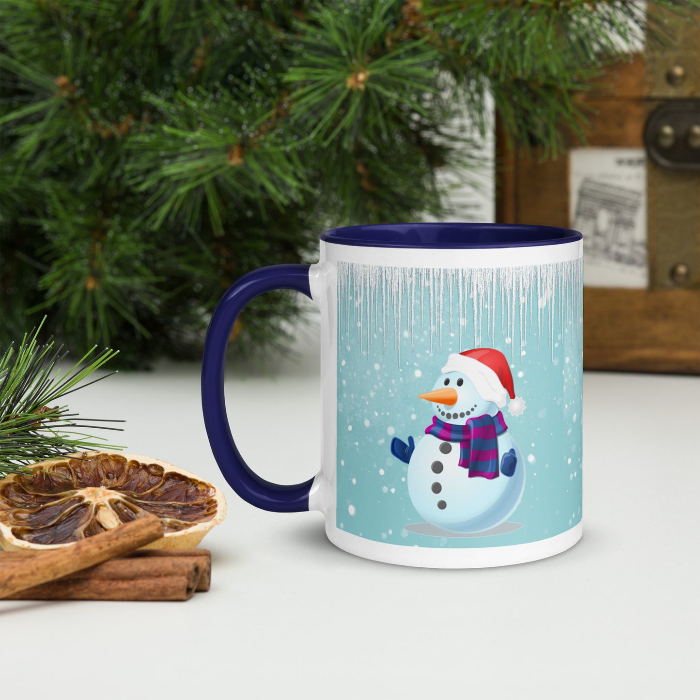 Snowmen 2 Mug with Colour Inside