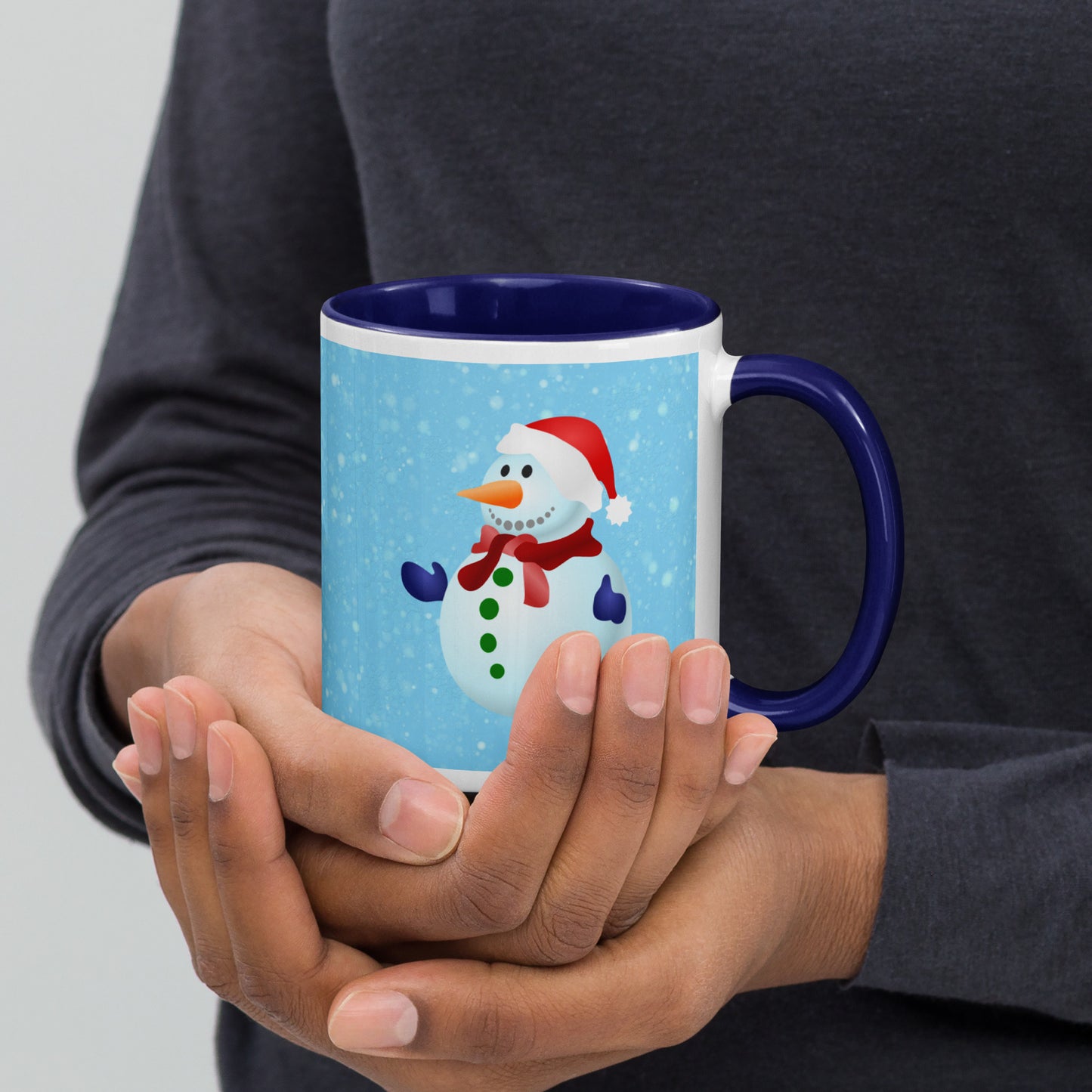 Snowflakes Mug with Colour Inside