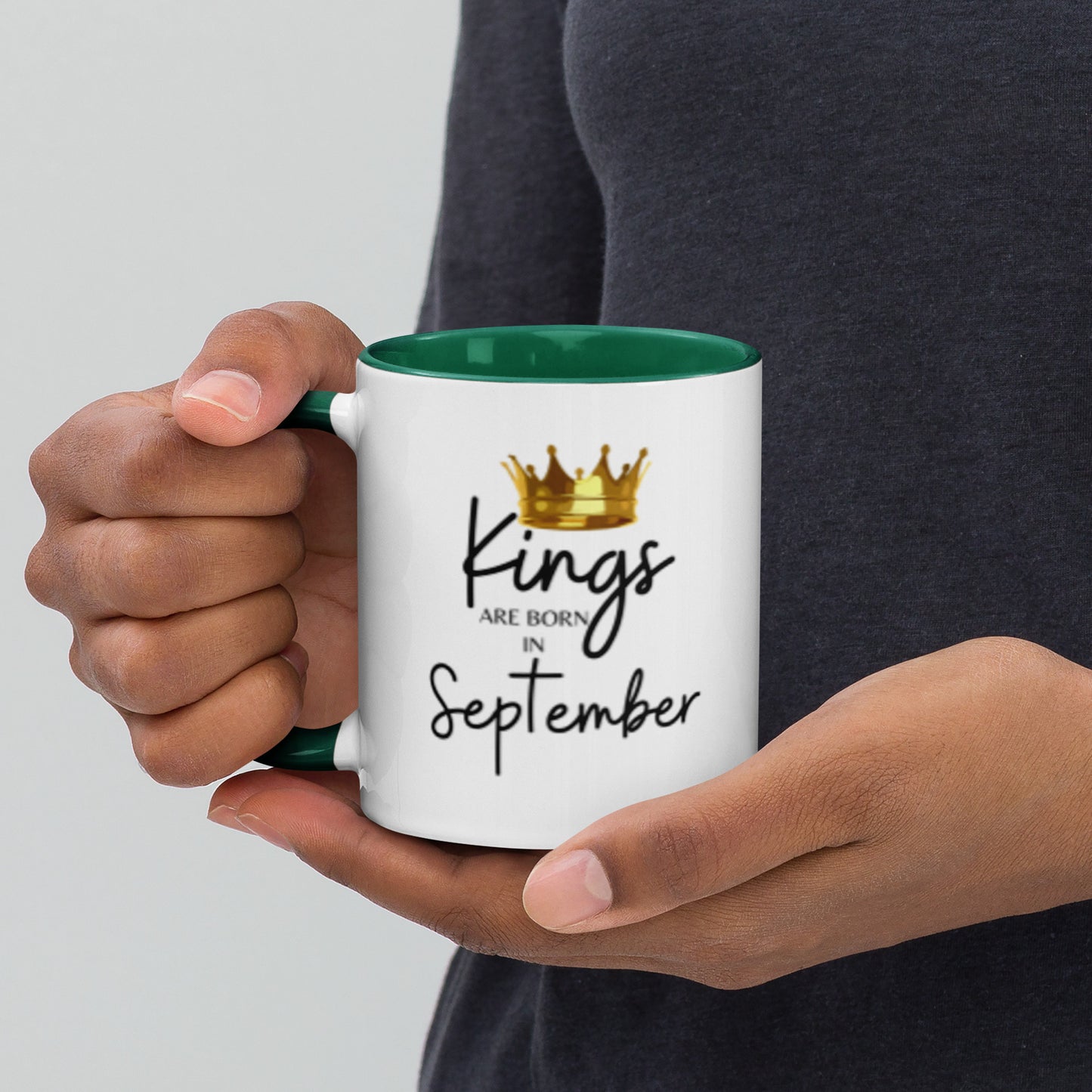 Kings Are Born In September Mug with Colour Inside