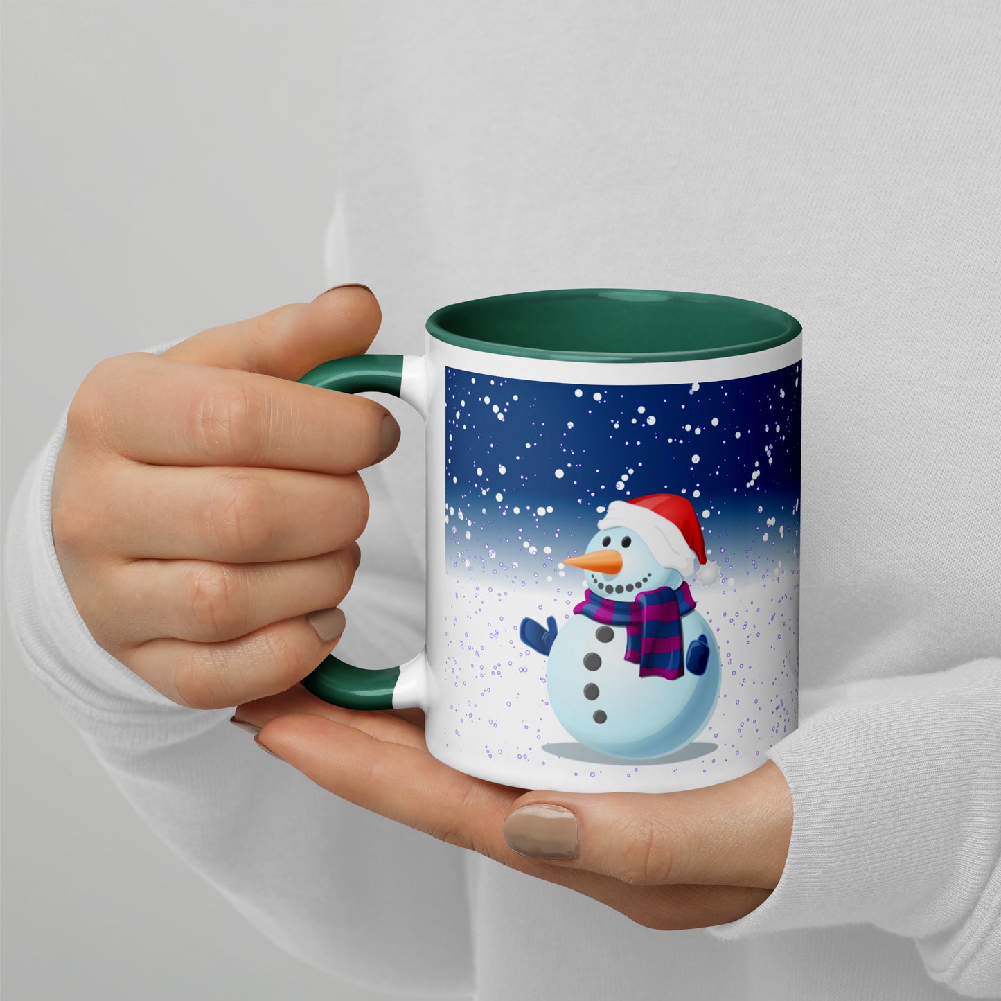 Snowman Mug with Colour Inside