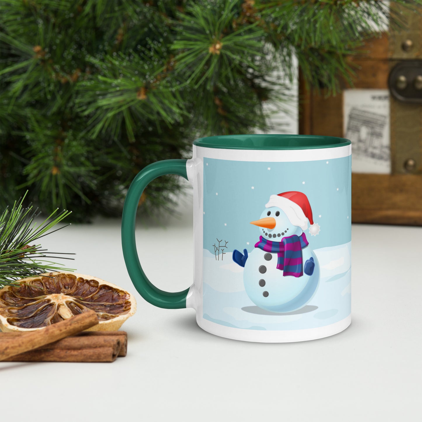 Snowy Mug with Colour Inside