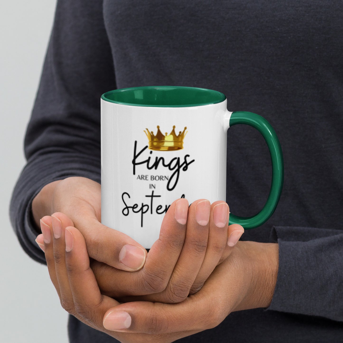 Kings Are Born In September Mug with Colour Inside