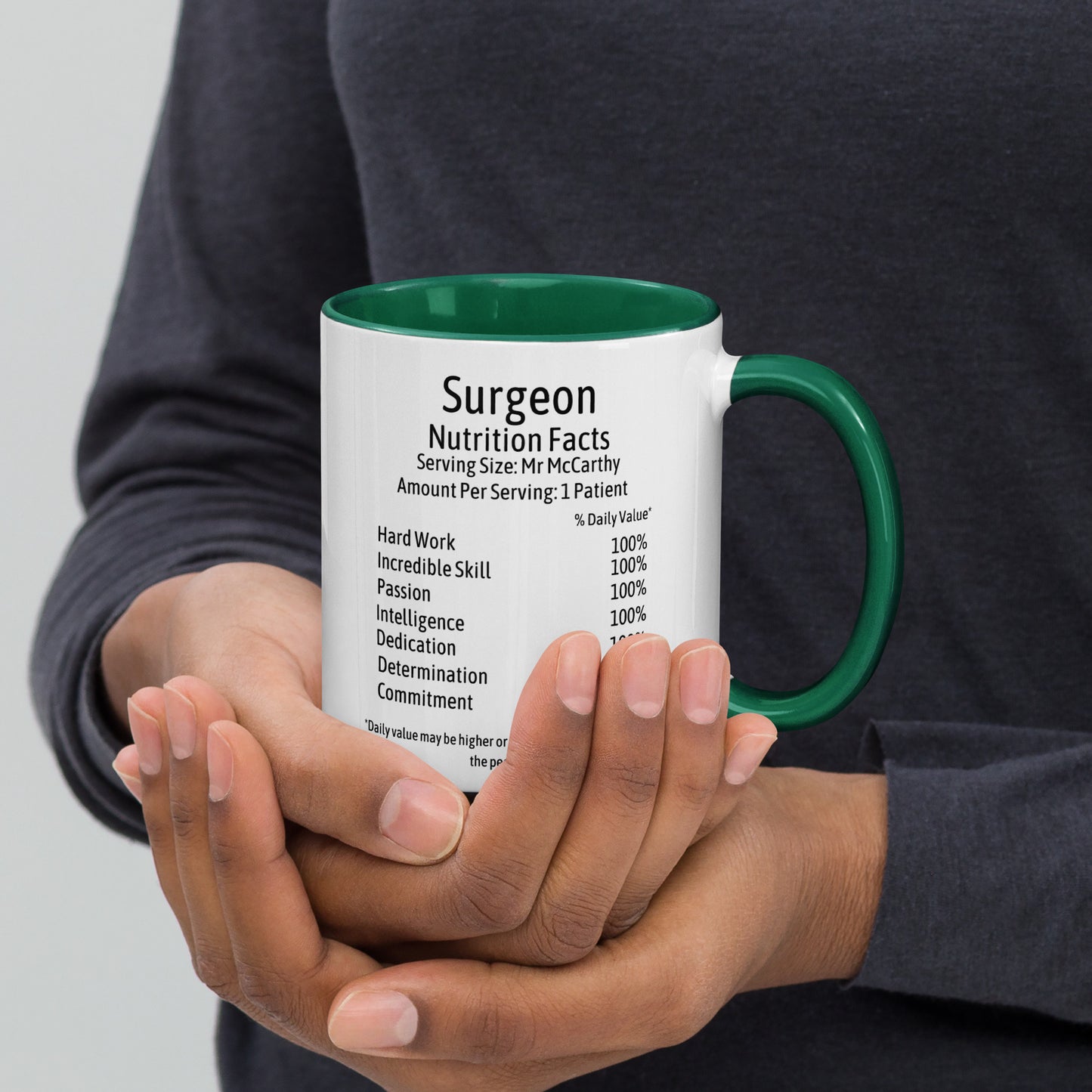 Personalised Surgeon Mug with Colour Inside