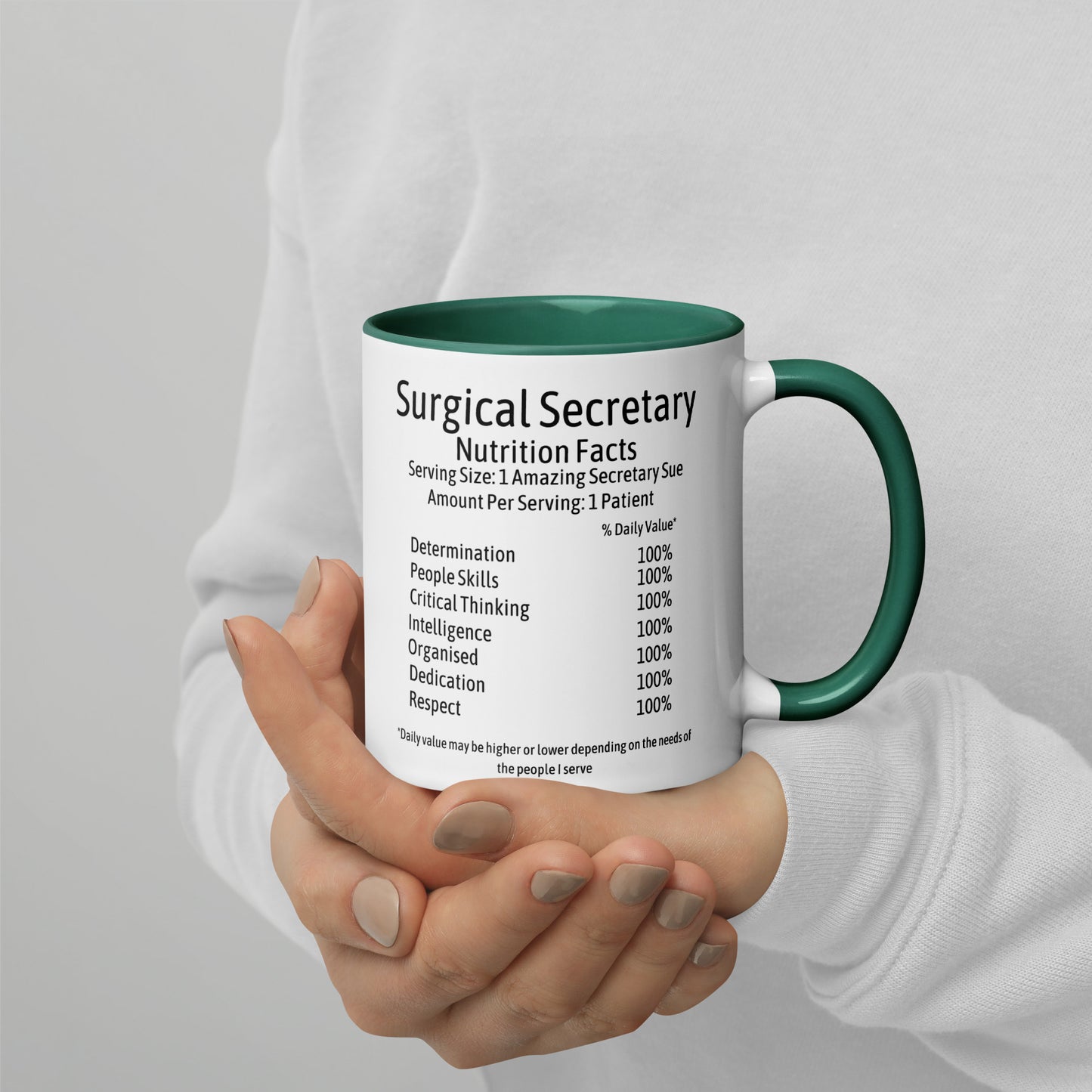 Personalised Surgical Secretary Mug with Colour Inside