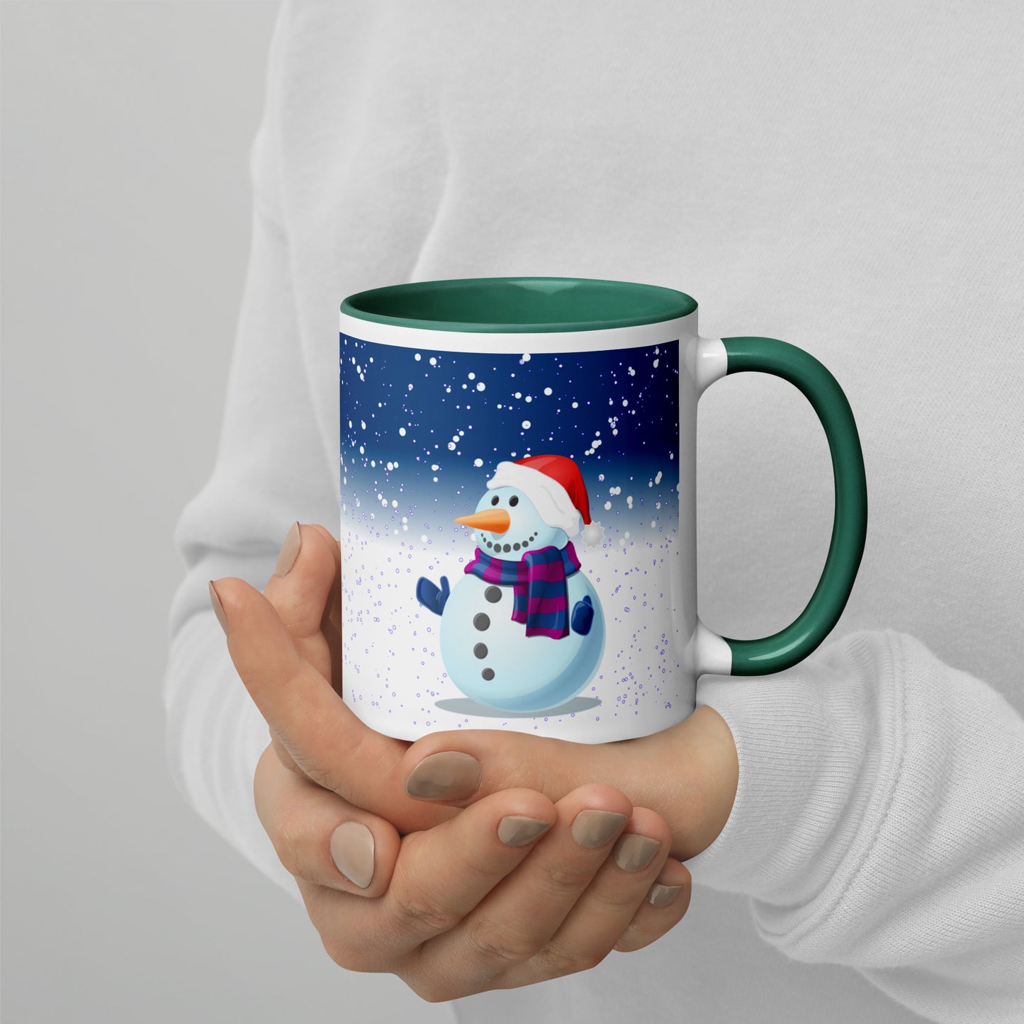 Snowman Mug with Colour Inside